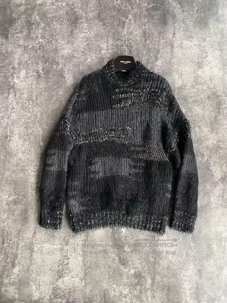Saint Laurent Paris Saint Laurent Paris Black and Gold Blended Mohair Half Cre Size US XS / EU 42 / 0 - 1 Thumbnail