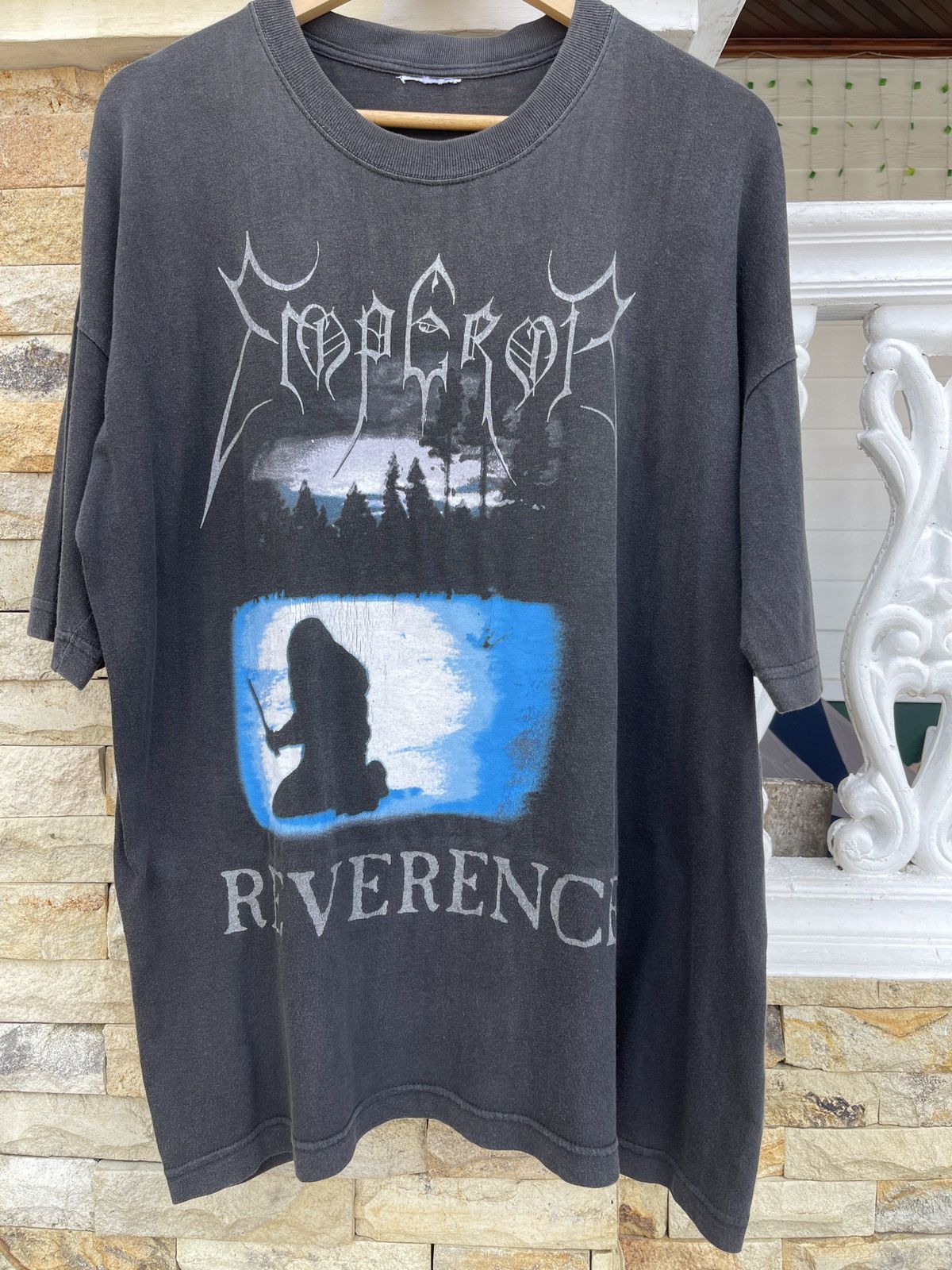 Band Tees SUN FADED🔥Vtg 90s Emperor Reverence Metal Band Tee Size US XL / EU 56 / 4 - 1 Thumbnail
