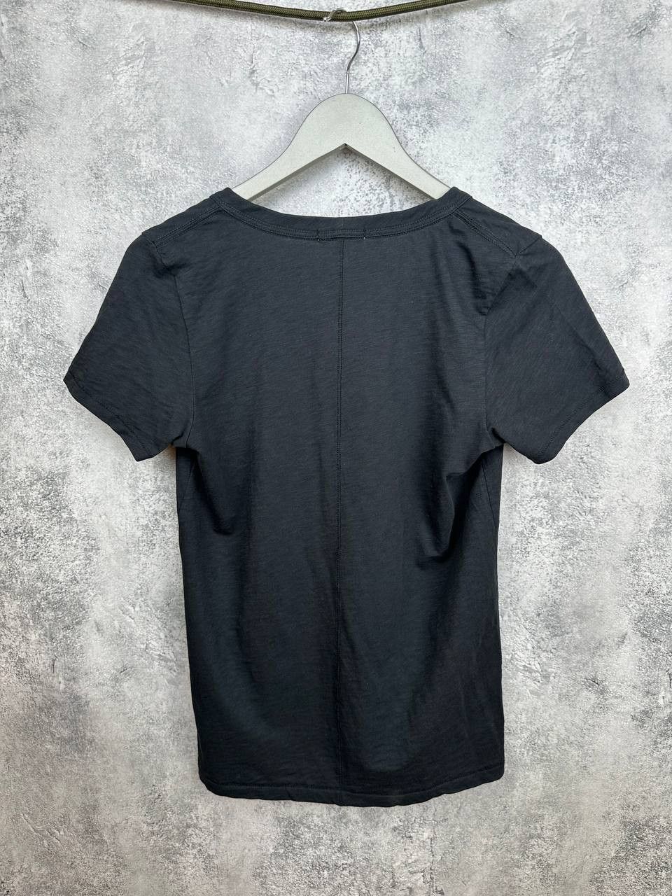 Rag & Bone Rag & Bone New York Black Pima Cotton V-Neck T-Shirt Size S / US 4 / IT 40 - 2 Thumbnail