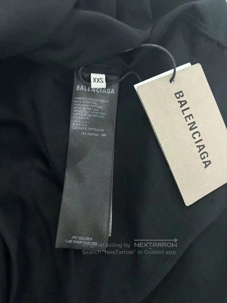 Balenciaga Balenciaga Distressed Logo Black Short Sleeve. Size US XXS / EU 40 - 4 Thumbnail