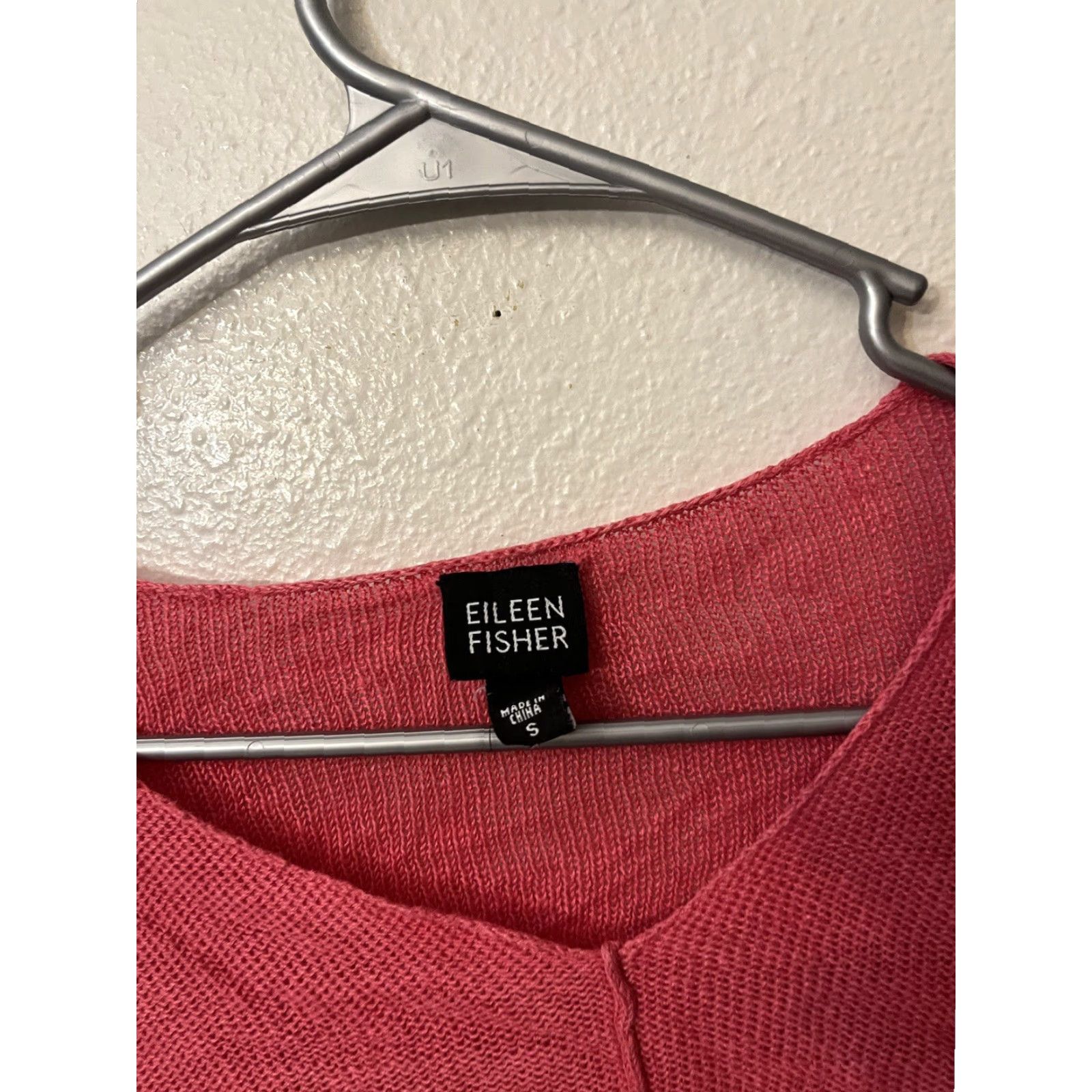 Eileen Fisher Eileen Fisher Shirt Womens Small Pink 100% Linen Cotton Long Sleeve V Neck Sweater Size S / US 4 / IT 40 - 3 Thumbnail