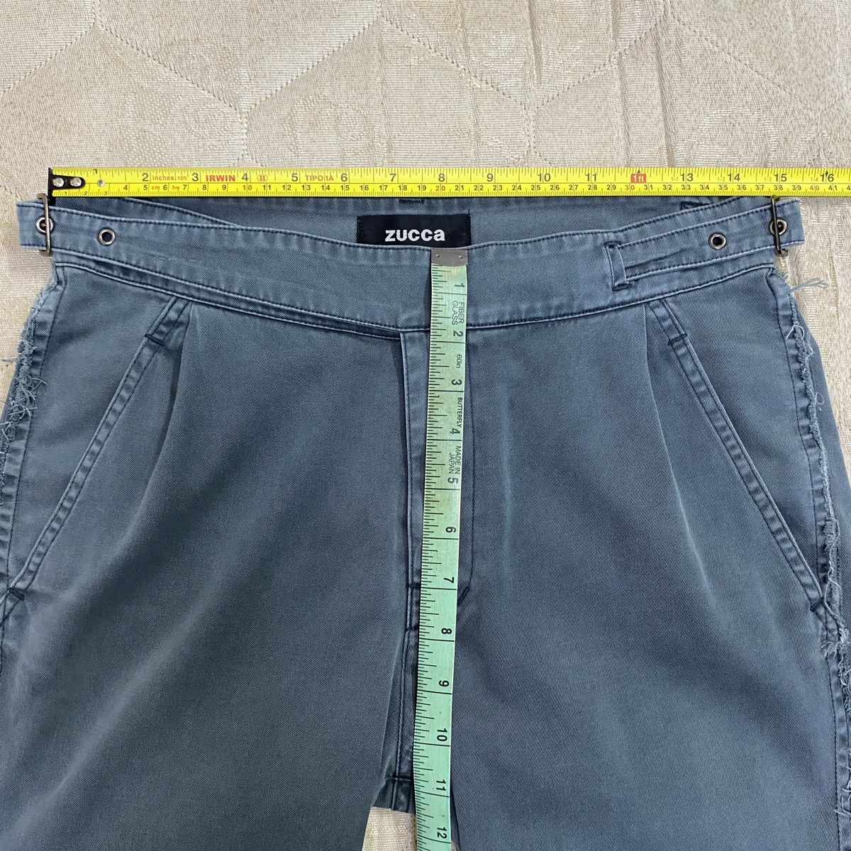 CABANE de ZUCCa × Issey Miyake × Zucca Zucca Trousers Distressed Streetwear Buckle Belted Waist Size US 30 / EU 46 - 15 Thumbnail