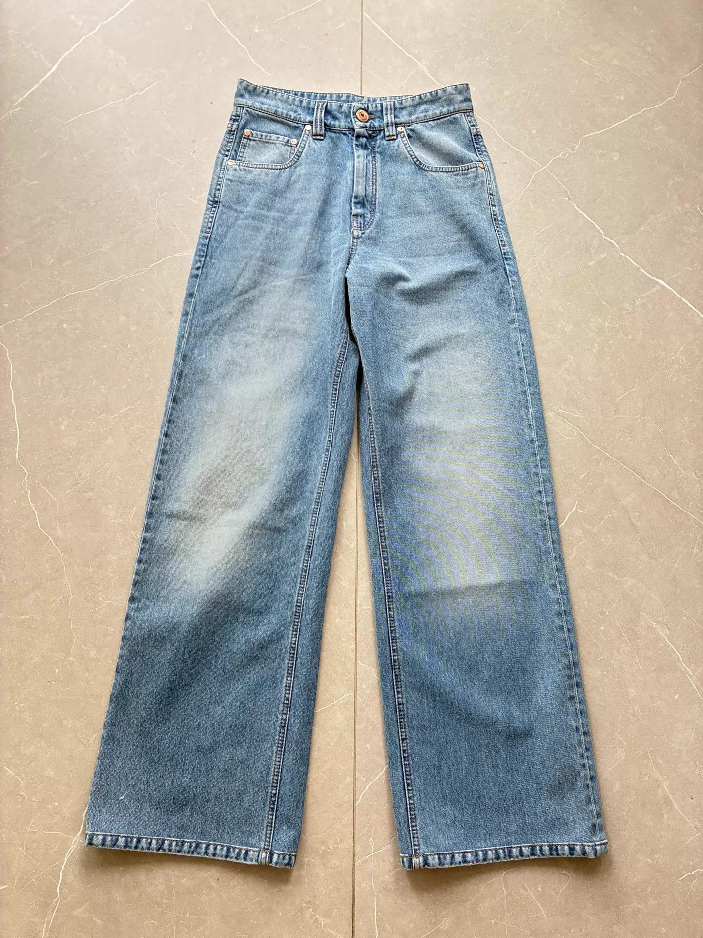 Brunello Cucinelli Brunello Cucinelli Light Blue Straight Jeans 38 Size 26" / US 2 / IT 38 - 2 Thumbnail