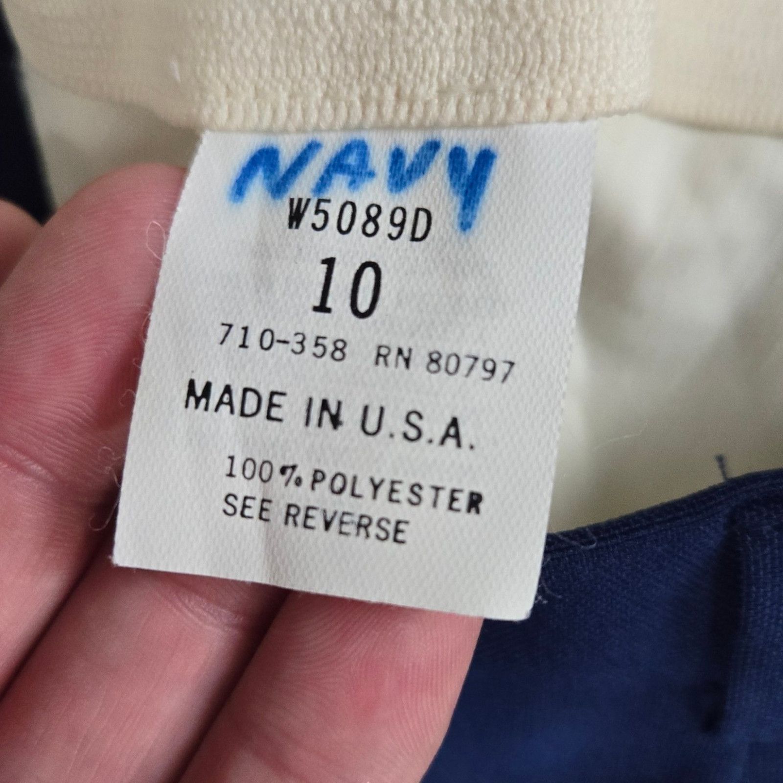 Haggar Vintage USA Made Navy Straight Dress Pants Size 6 Size 28" / US 6 / IT 42 - 6 Thumbnail