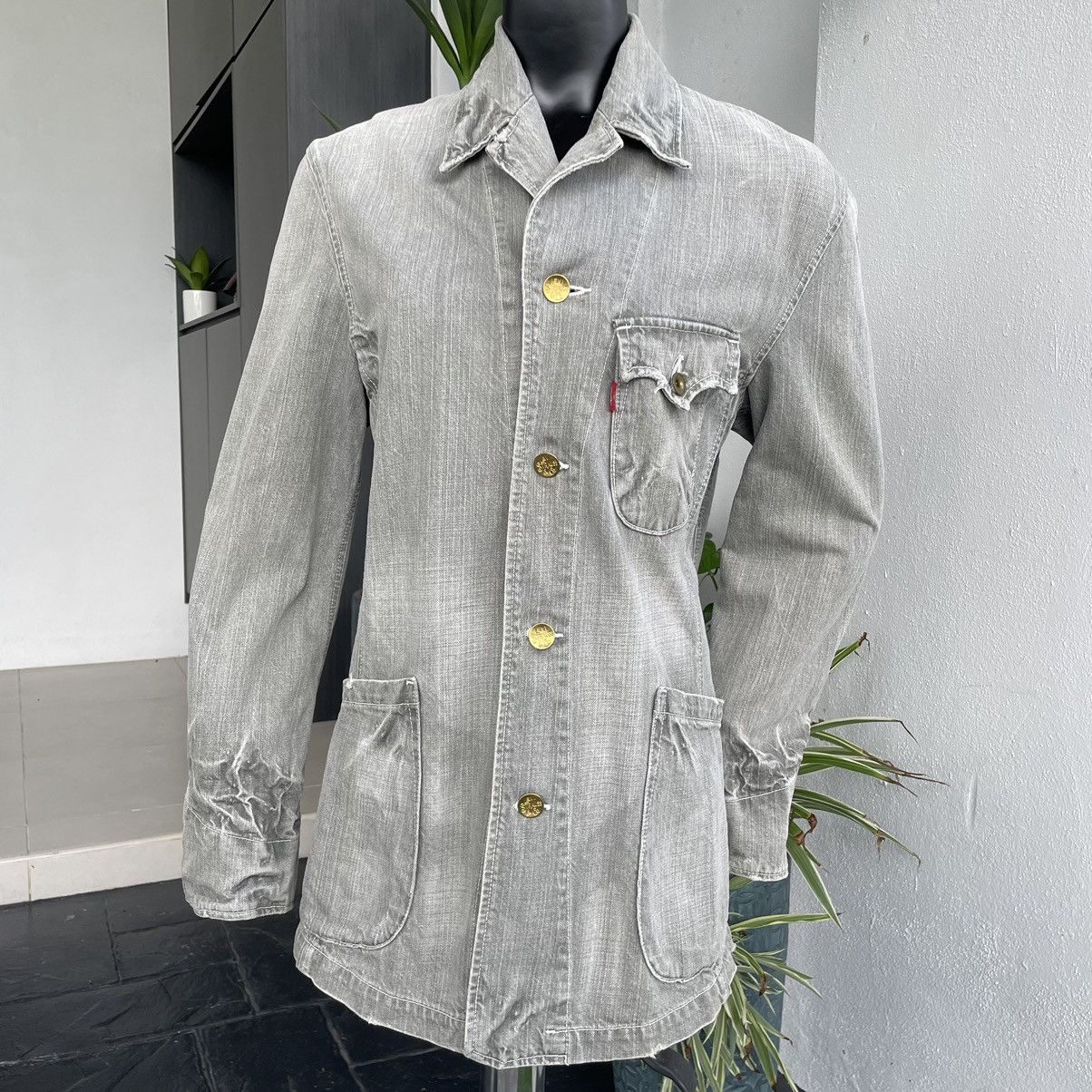 Levi's × Levi's Vintage Clothing Vintage Levis Denim Redloop Grey workers Jacket Size L / US 10 / IT 46 - 1 Thumbnail