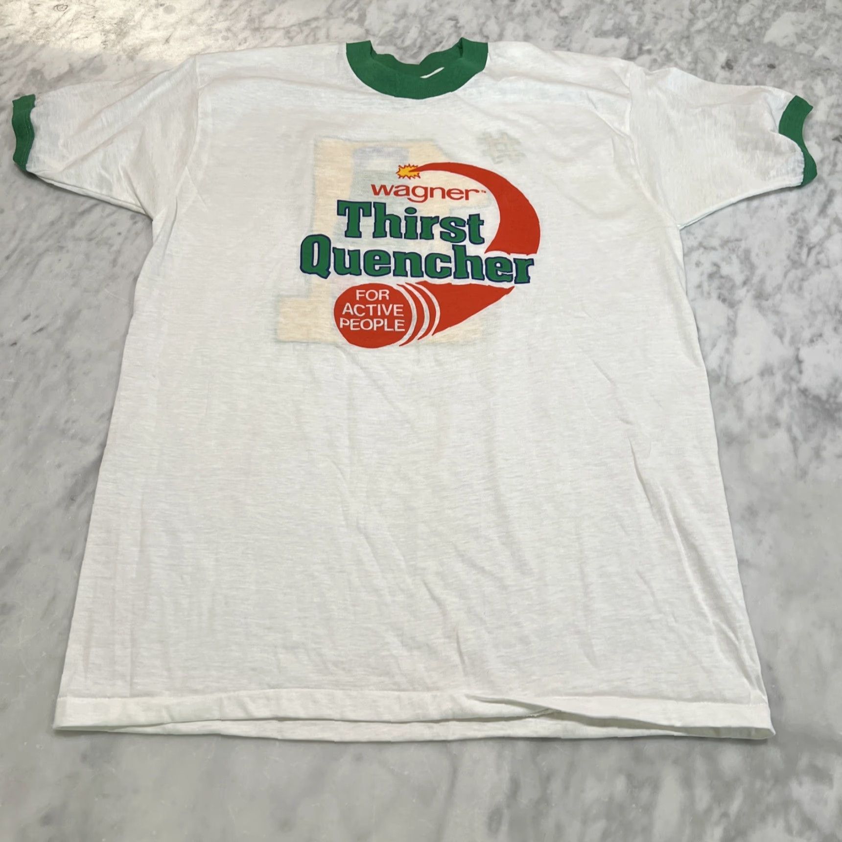 Doublet VINTAGE Wagner Ringer T-Shirt Men XL White 1980s Made in USA Double Sided Graphic Size US XL / EU 56 / 4 - 5 Thumbnail