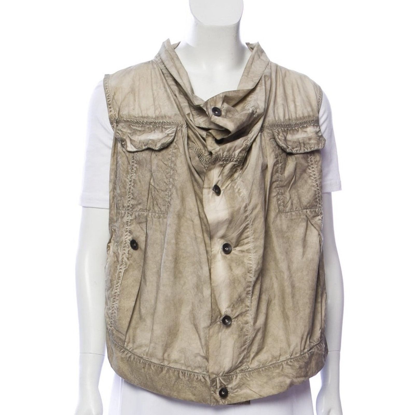 Rick Owens Distressed Draped Vest