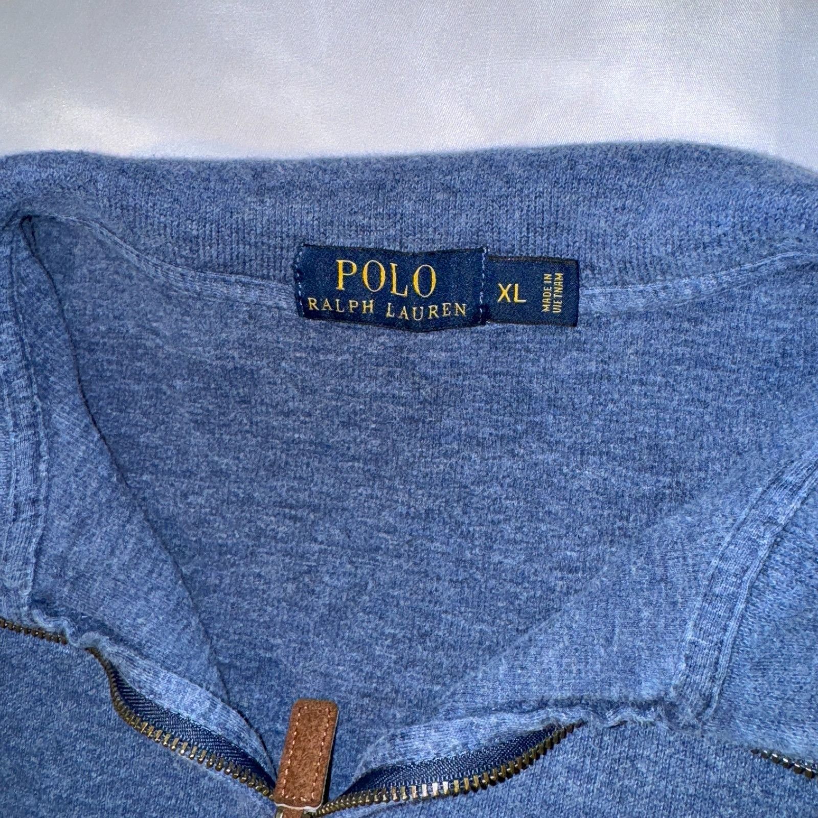Polo Ralph Lauren Polo Ralph Lauren bLUE Ribbed 1/4 Zip Knit Sweater Mens XL O Size US XL / EU 56 / 4 - 2 Thumbnail