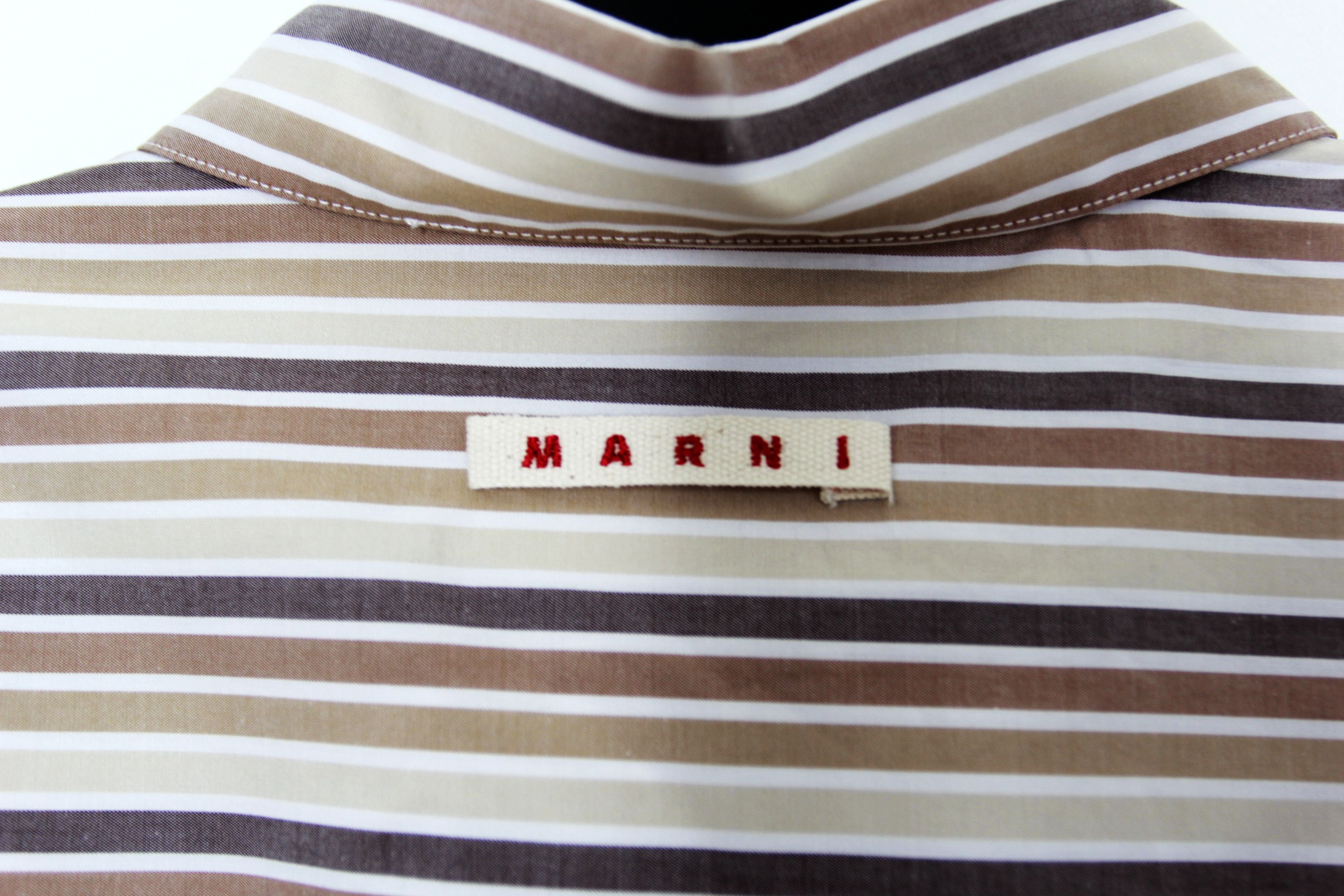 Marni BNWT AW24 MARNI STRIPED POPLIN NOMAD SHIRT 52 Size US L / EU 52-54 / 3 - 8 Thumbnail