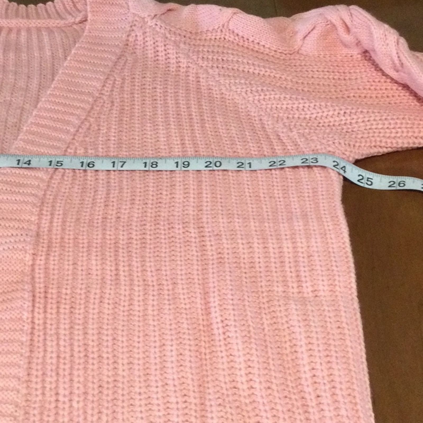 Other Unbranded Pink Acrylic Knit Oversized Cardigan Sweater Small Size S / US 4 / IT 40 - 12 Thumbnail