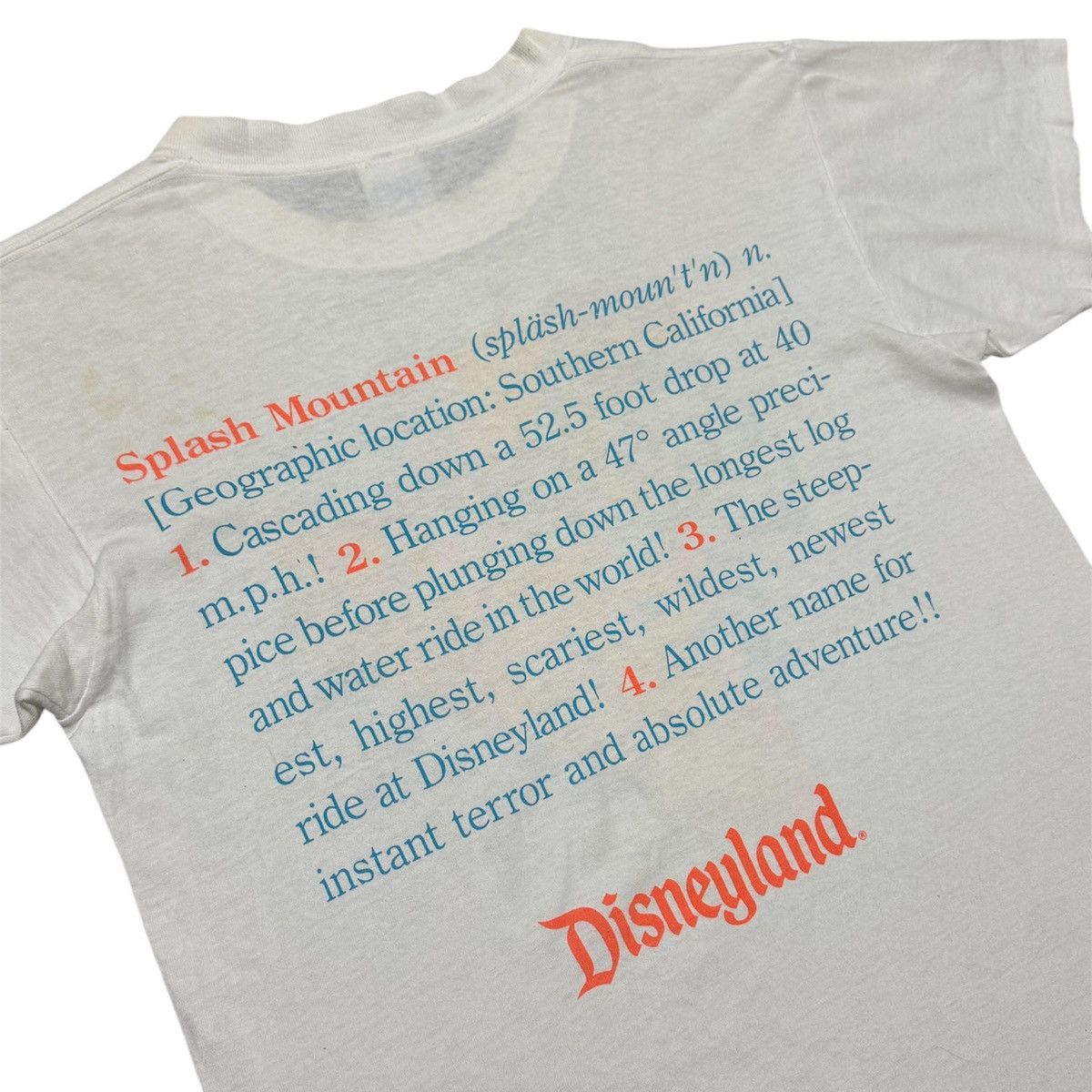 Vintage Rare 80s Splash Mountain Disneyland Character Tees