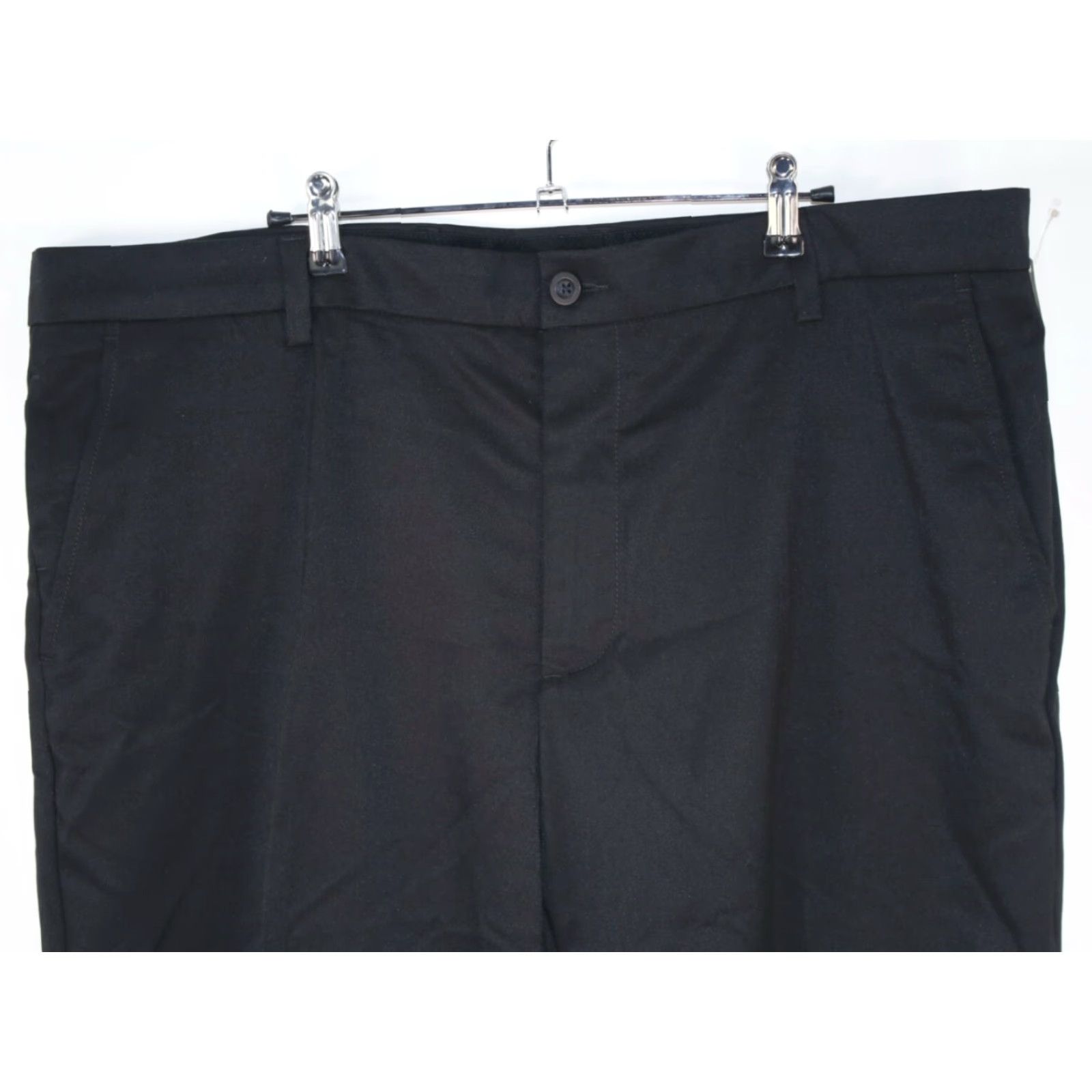 Essentials Amazon Essentials Mens Black Solid Classic Fit Flat Front Pants 42x29 Slashed Pockets Button Zipper High Rise All Season Golf Style Size US 42 / EU 58 - 3 Thumbnail