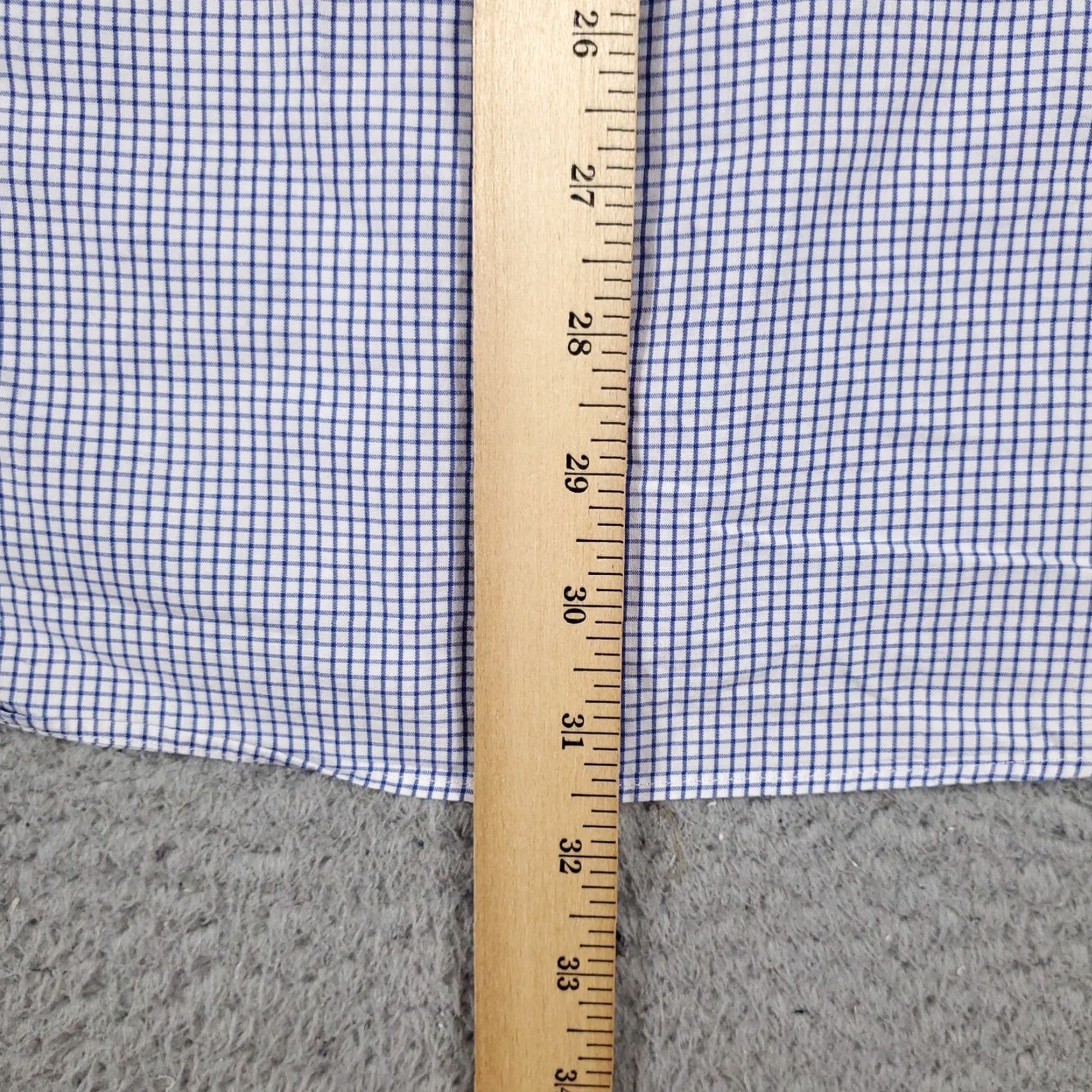 Tommy Hilfiger Tommy Hilfiger Dress Shirt Mens 16.5 Blue Check Long Sleeve Button Up Regular Fit Size 42R - 7 Thumbnail