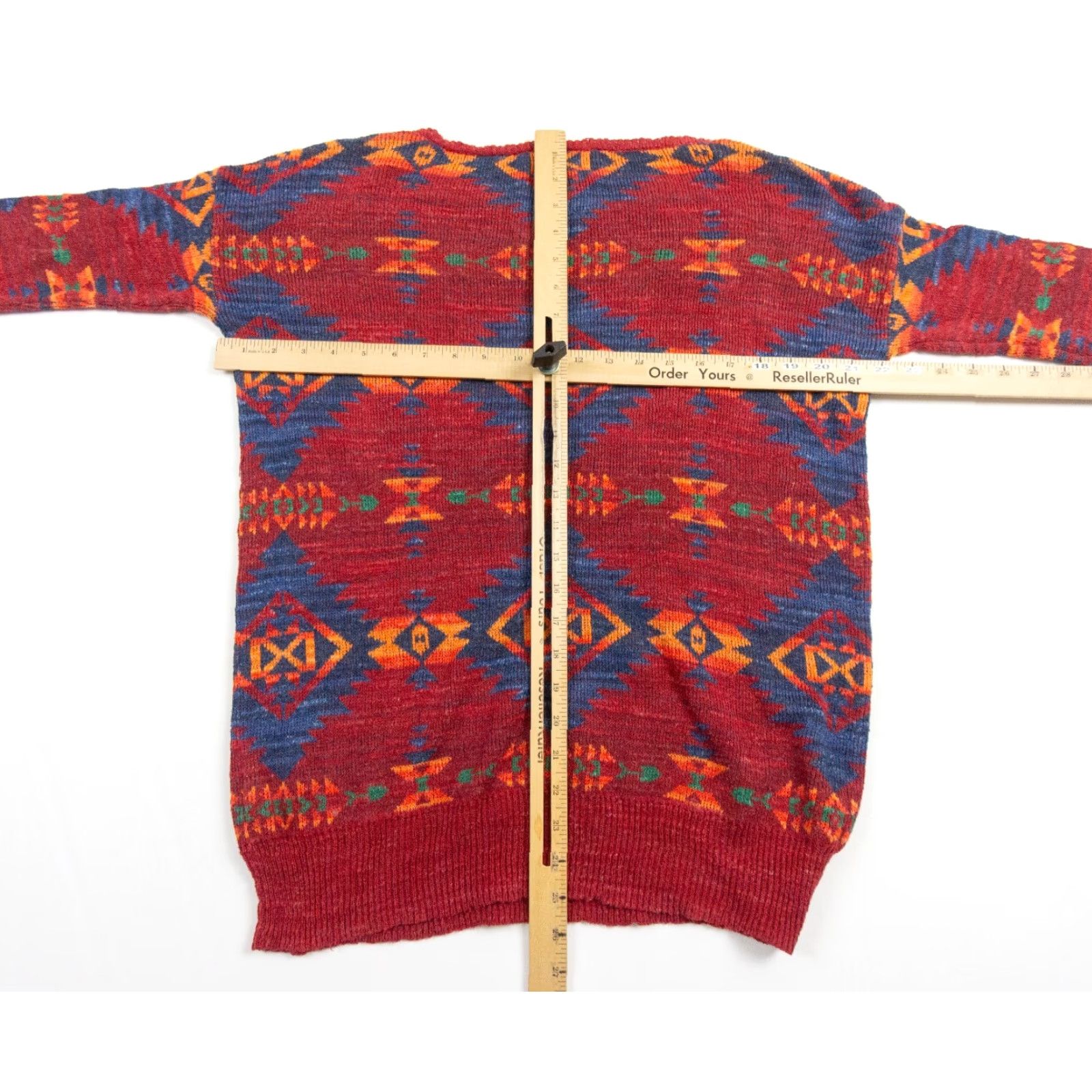 Vintage VINTAGE Ralph Lauren Denim & Supply Women's Sweater Pullover All Seasons Red Small Knit Crossbody Native Aztec Southwestern 90s Size S / US 4 / IT 40 - 6 Thumbnail