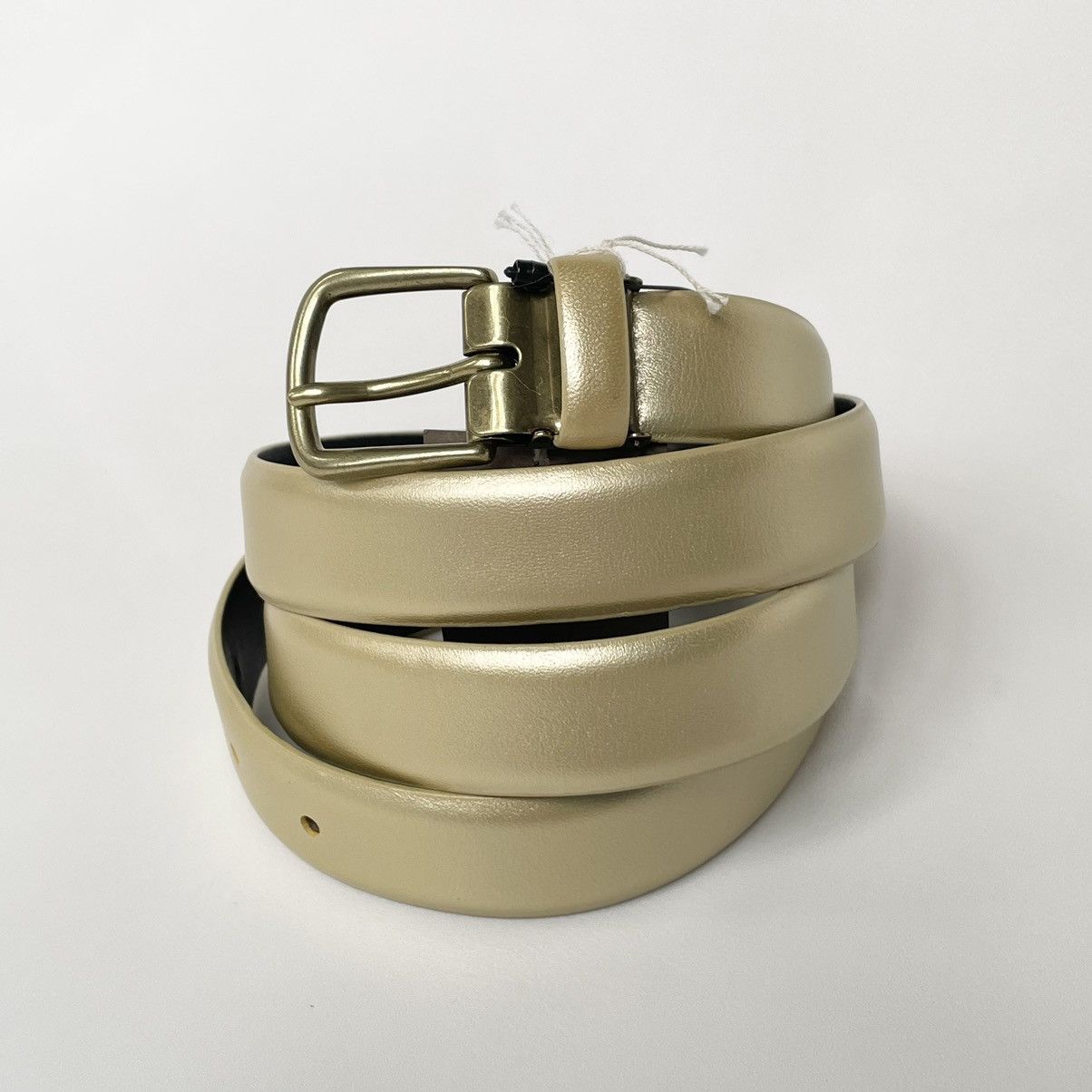 Comme des Garcons 2.5cm Gold Leather Belt Size 32 - 13 Thumbnail