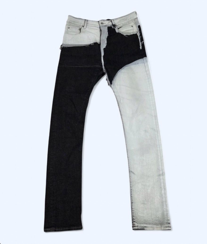 Rick Owens Rick Owens White Wax Tyrone Collage Jeans | Grailed