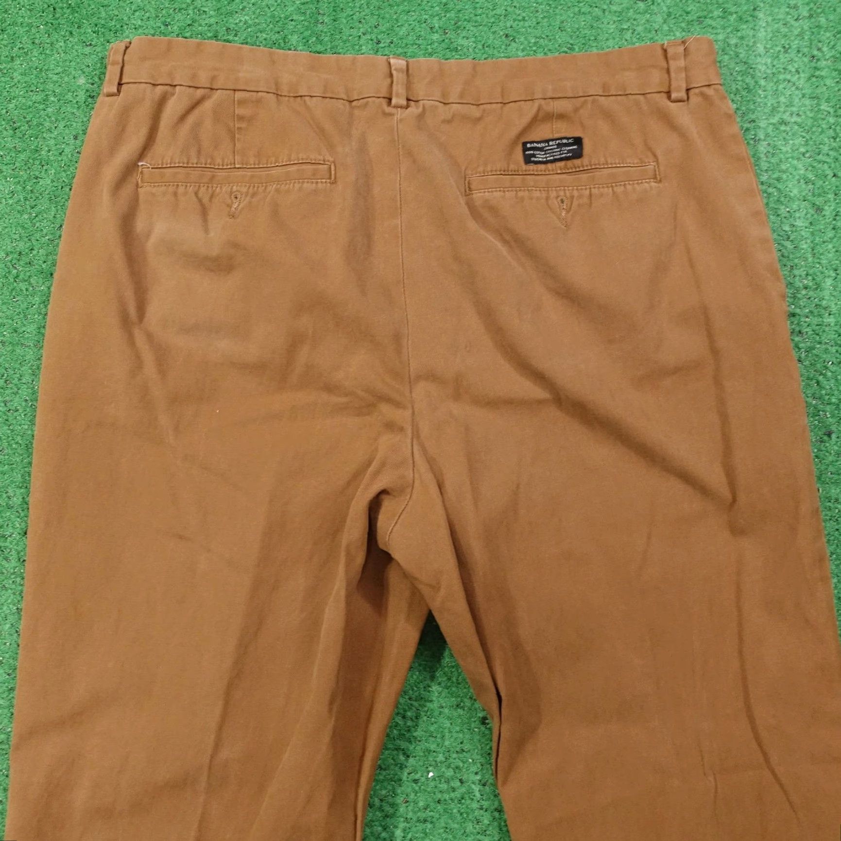 Banana Republic Banana Republic Pants Mens 38x30 Chino Flat Front Straight Leg Brown 100% Cotton Martin-Fit Casual Business Men Size US 38 / EU 54 - 5 Thumbnail