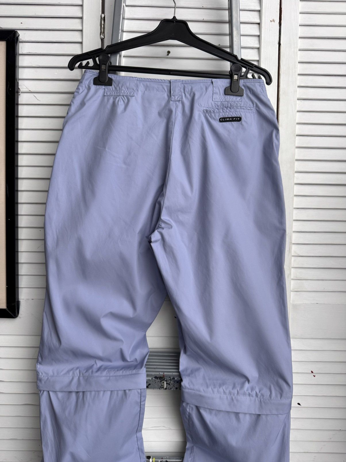 Nike Vintage Nike Clima-Fit Zip Off Tech Pants Nylon Light Blue Size US 30 / EU 46 - 10 Thumbnail
