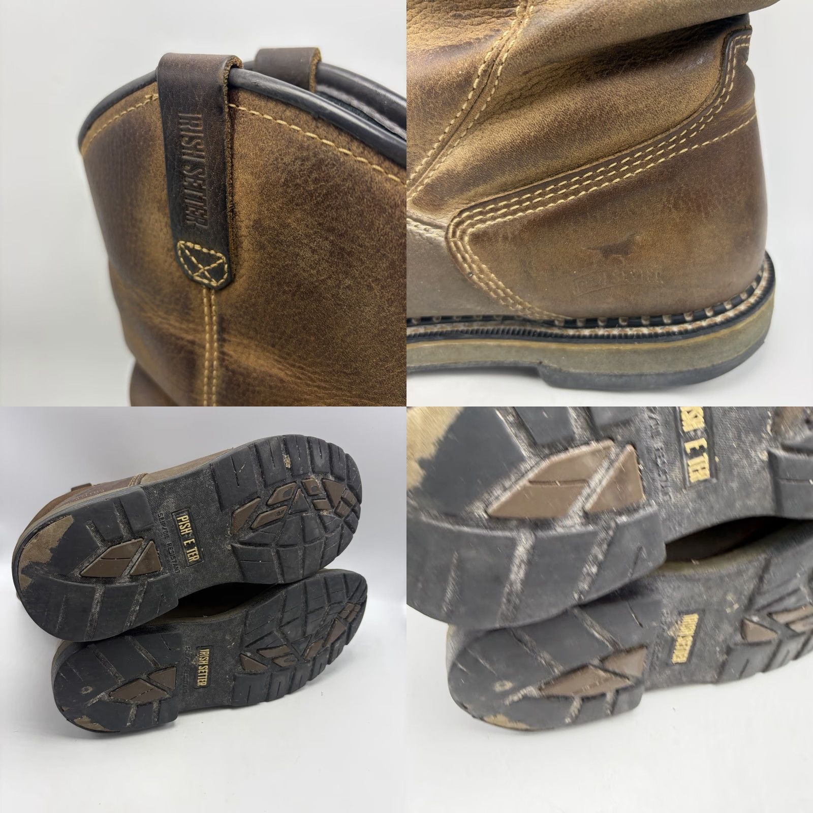Vintage Irish Setter Boots Mens 11 Brown Leather Pull On Safety Toe 83952 Read Size US 11 / EU 44 - 8 Thumbnail