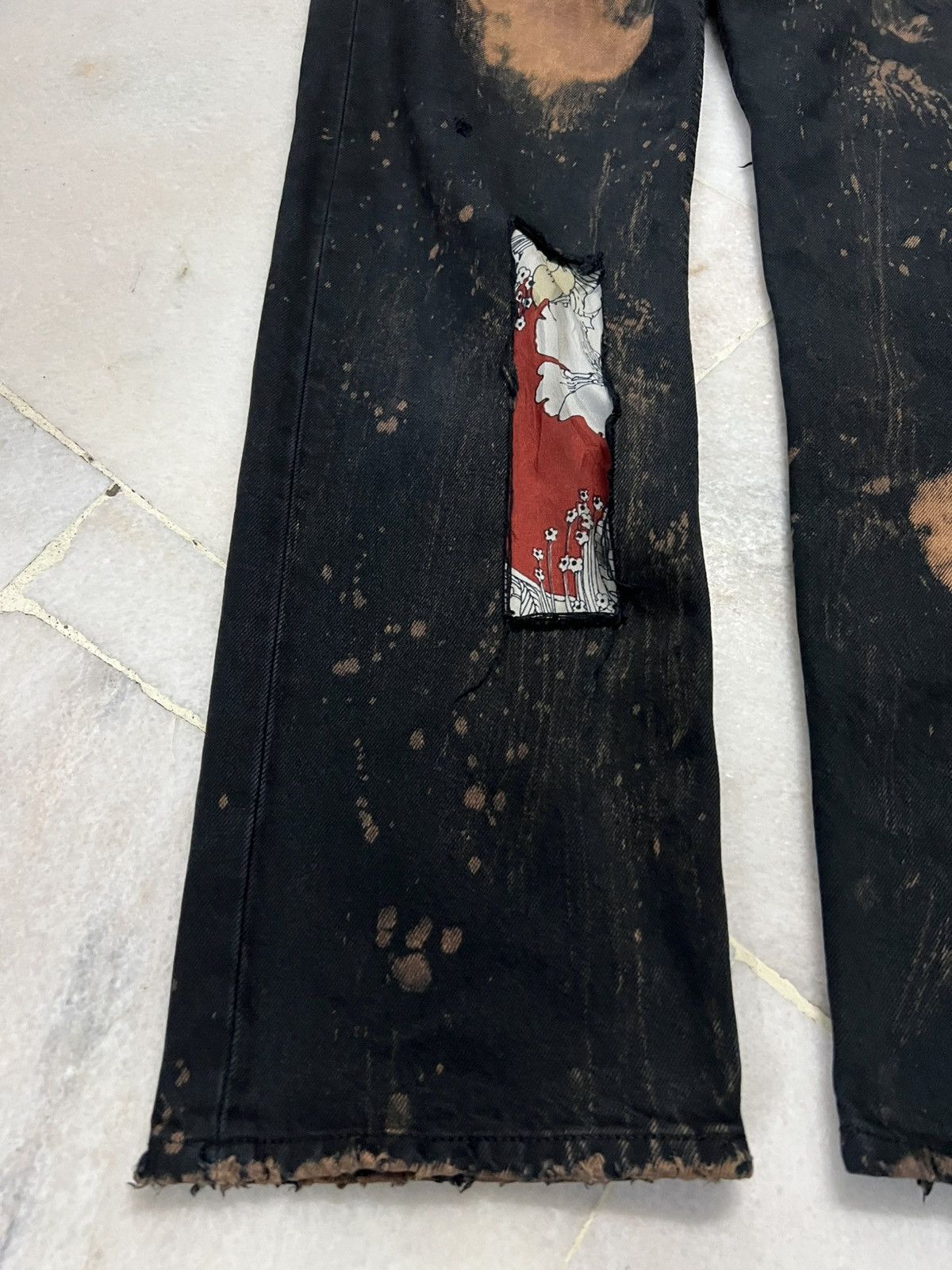 Levi's 💥Insane 90’s Levis 501 Distressed Black Jeans Size US 30 / EU 46 - 4 Thumbnail