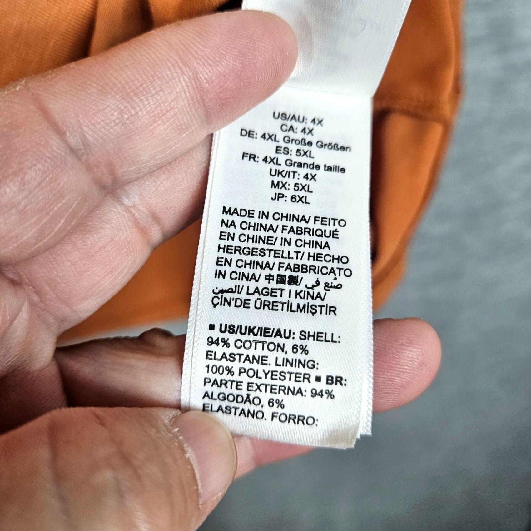 Vintage TEREA BY ANDREA PITTER Women’s Orange Puffy Sleeve Tie Front Top Sz 4X NEW Blouse Shirt Regular Short Sleeve Cotton Blend Elastane Size XXL / US 16-18 / IT 52-54 - 5 Thumbnail