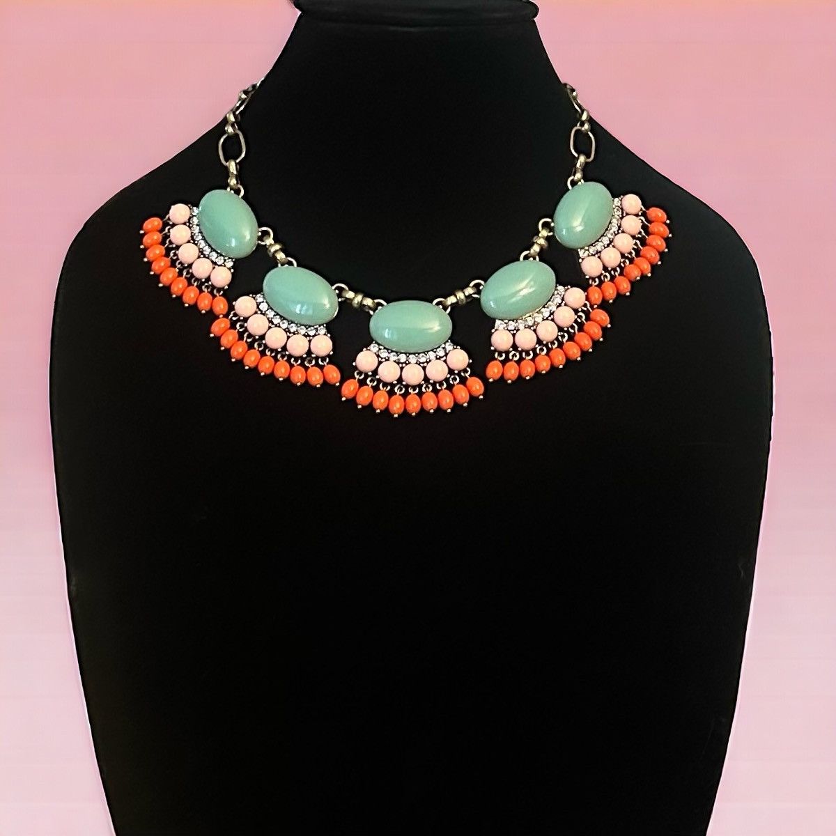 J.Crew J. Crew aqua and coral statement necklace Size ONE SIZE - 1 Thumbnail