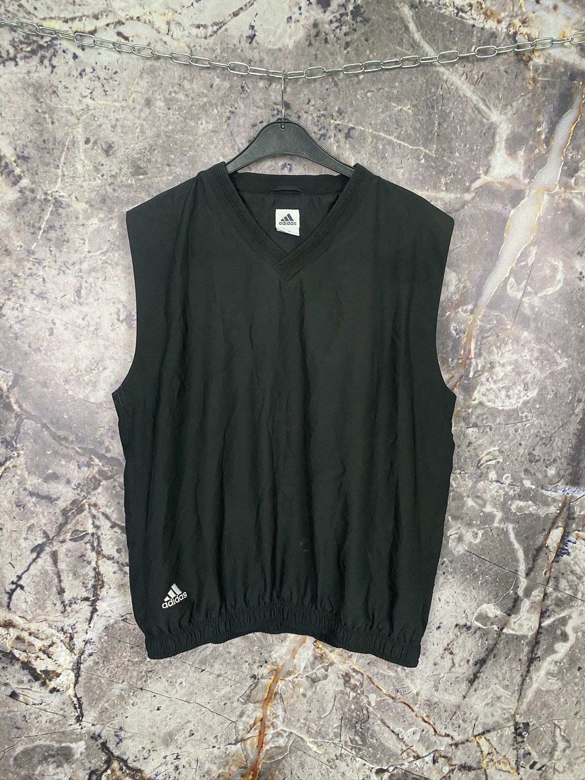 Vintage Men’s Adidas Vest Black Vintage Sportswear Size Large Size US L / EU 52-54 / 3 - 1 Thumbnail