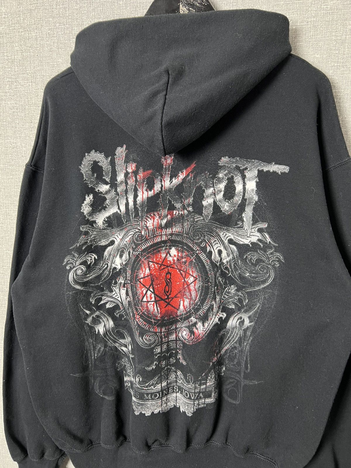 Band Tees × Slipknot × Vintage Rare Vintage Slipknot Pentagram Big Logo Black Hoodie Size US L / EU 52-54 / 3 - 3 Thumbnail