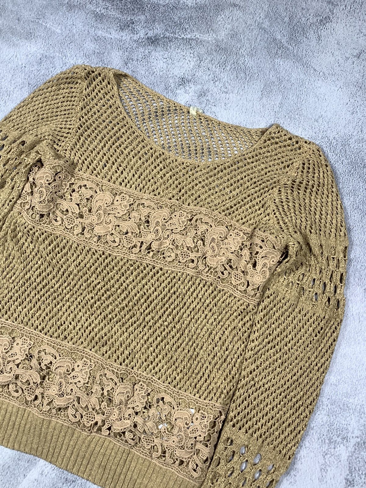 20471120 × Japanese Brand Vintage Guess mesh long sleeve opium gothic size S Size S / US 4 / IT 40 - 2 Thumbnail