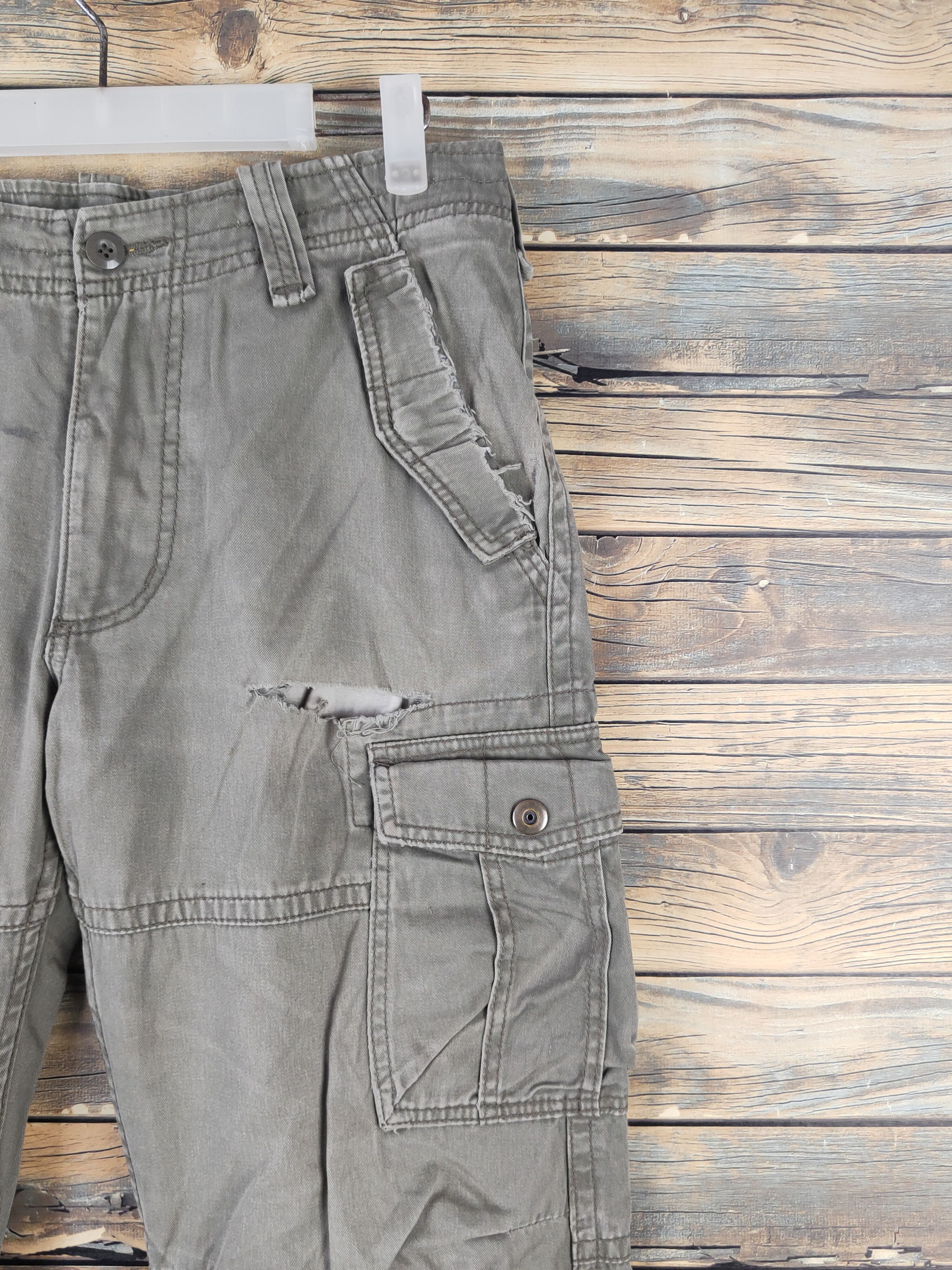 Japanese Brand DL Villand Olive Multipocket Tactical Cargo Pants #1497 Size US 32 / EU 48 - 5 Thumbnail