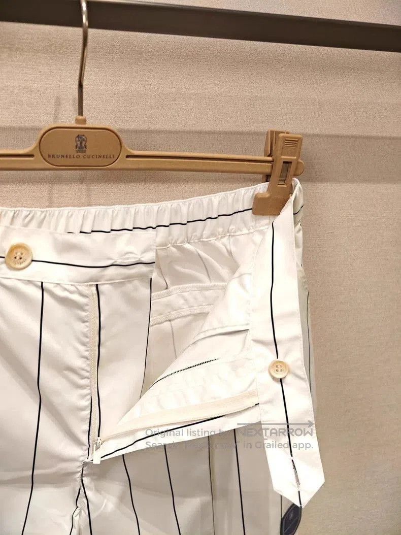 Brunello Cucinelli Brunello Cucinelli Striped Sports Shorts. Size US 26 / EU 42 - 4 Thumbnail