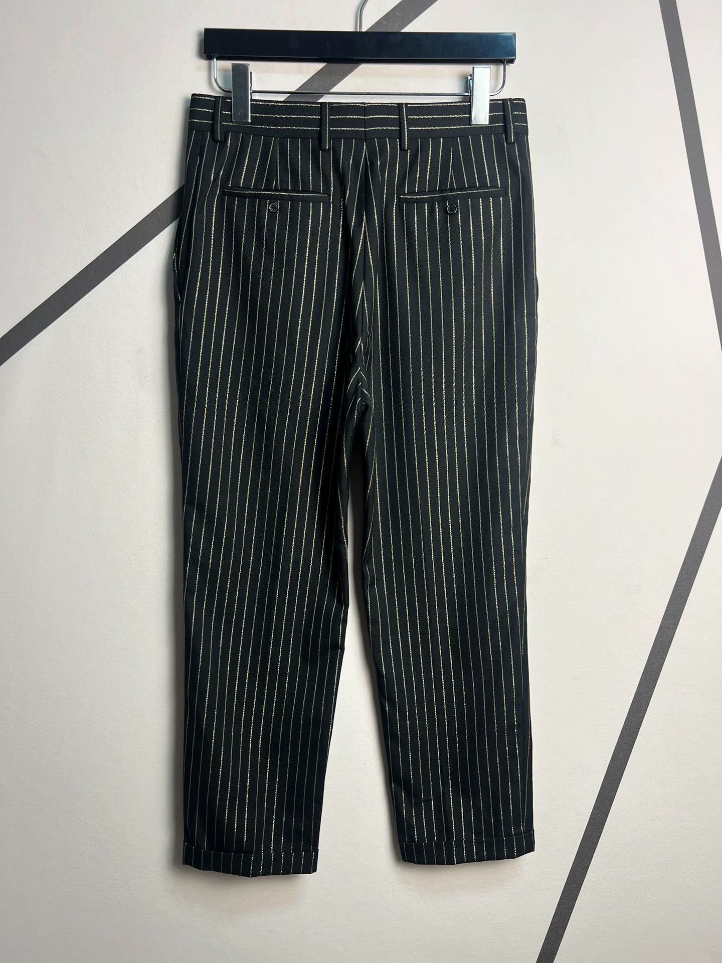 Saint Laurent Paris Authentic Saint Laurent silver-stripe wool cropped trousers Size US 28 / EU 44 - 1 Thumbnail