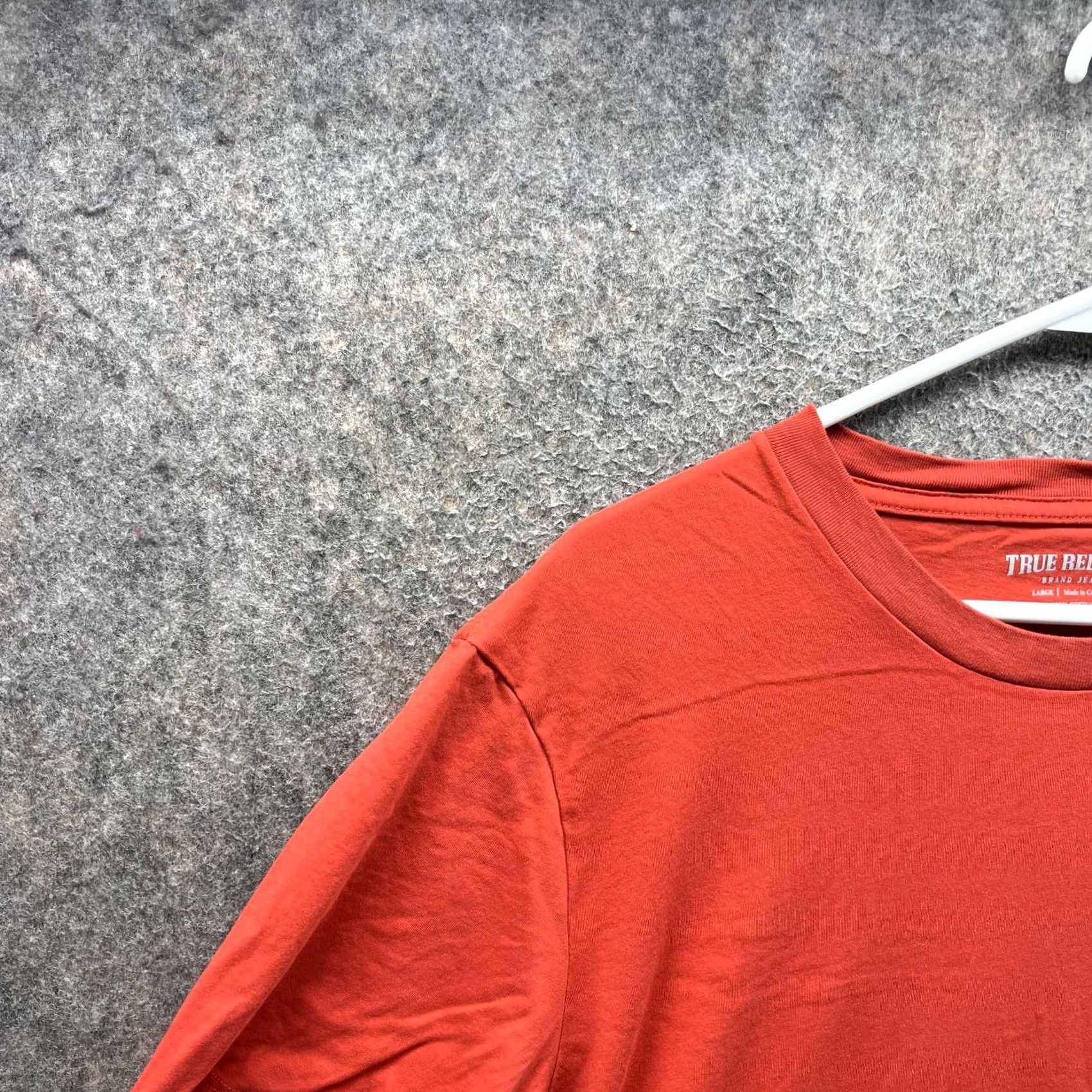 True Religion True Religion Shirt Mens Large Orange Buddha Guitar Logo Graphic Tee Tagless Size US L / EU 52-54 / 3 - 7 Thumbnail