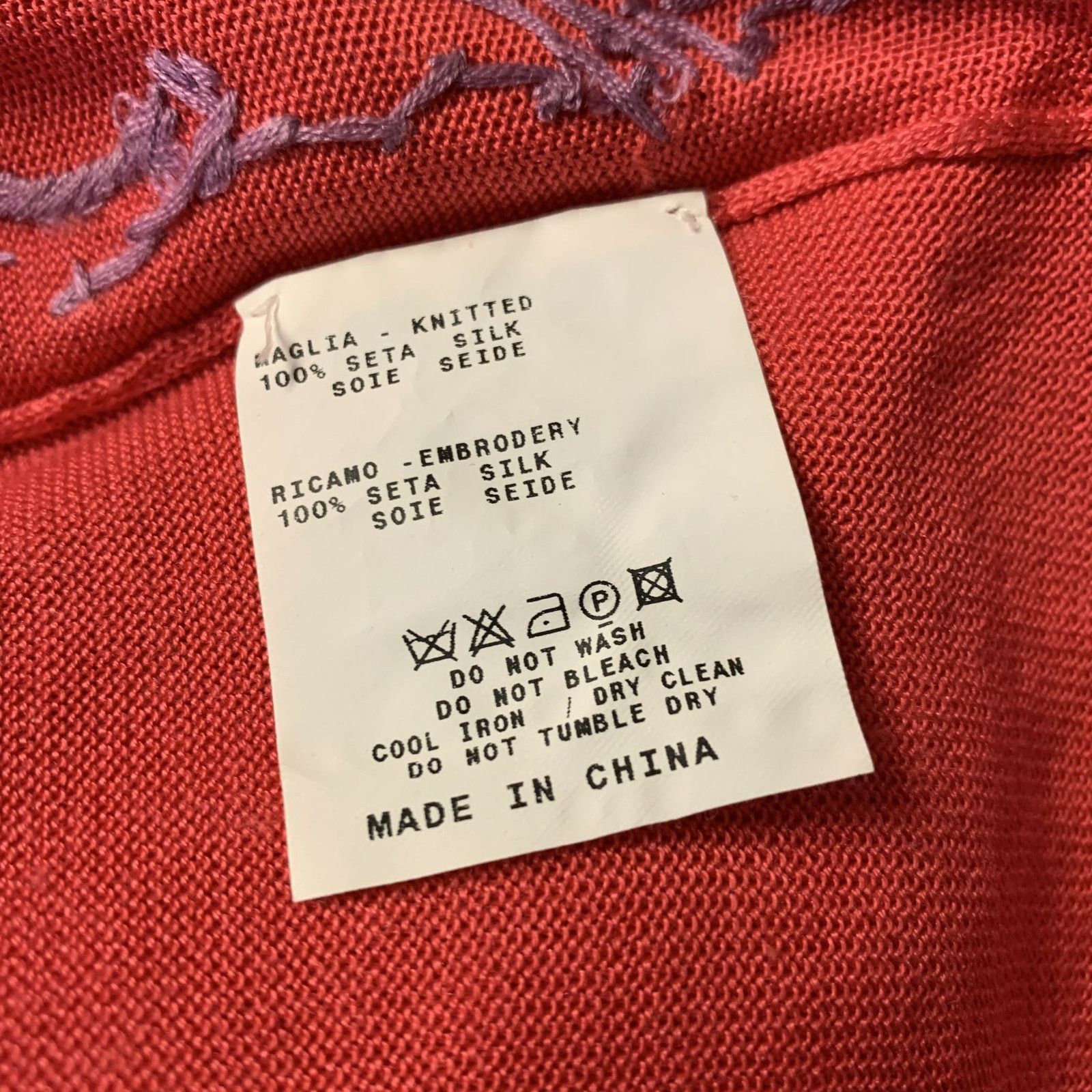 Etro ETRO Size 4 Lavender Coral Silk Embroidered Tank Casual Top Size S / US 4 / IT 40 - 6 Thumbnail