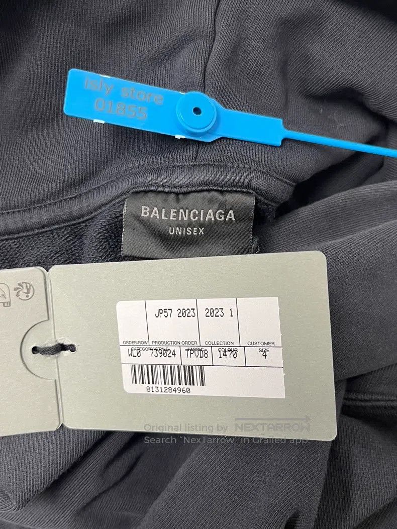 Balenciaga Letter pattern print hooded casual sweater