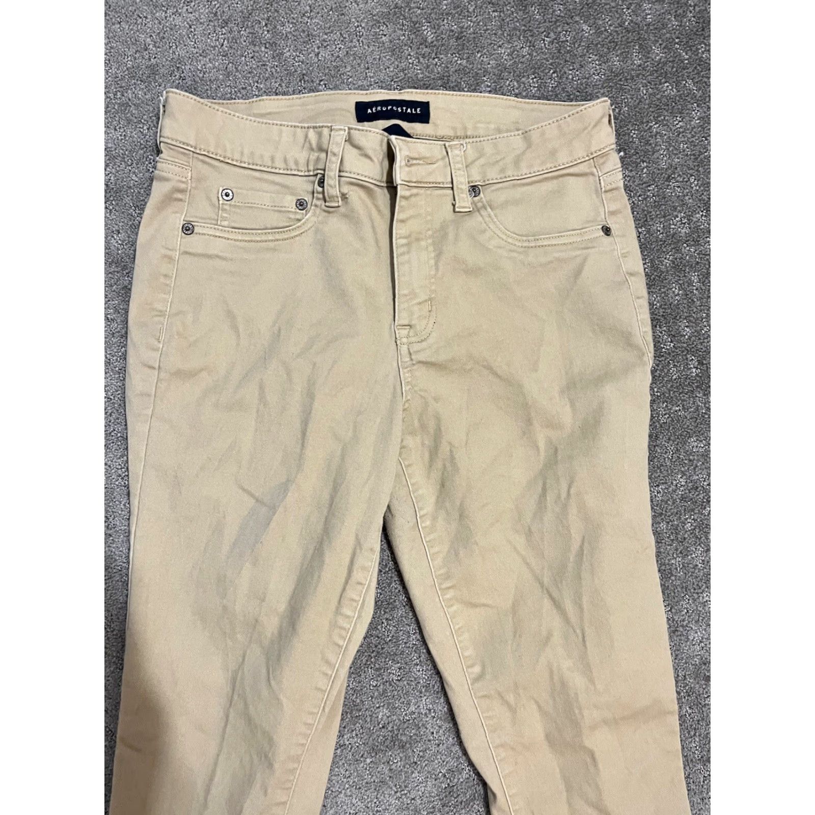 Vintage VINTAGE Women’s Aeropostale Soft Beige High Rise Jegging Pants Size 8 Regular Size 30" / US 8 / IT 44 - 2 Thumbnail