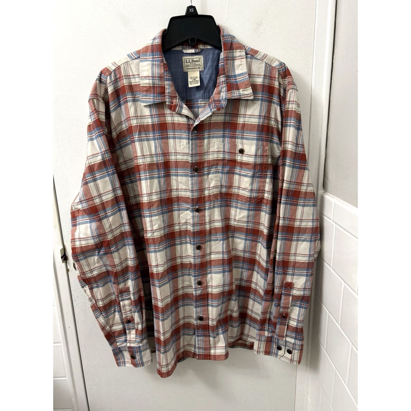 Vintage VINTAGE LL Bean Beanflex Flannel Shirt Mens L Red Traditional Fit Button Down Size US L / EU 52-54 / 3 - 2 Thumbnail