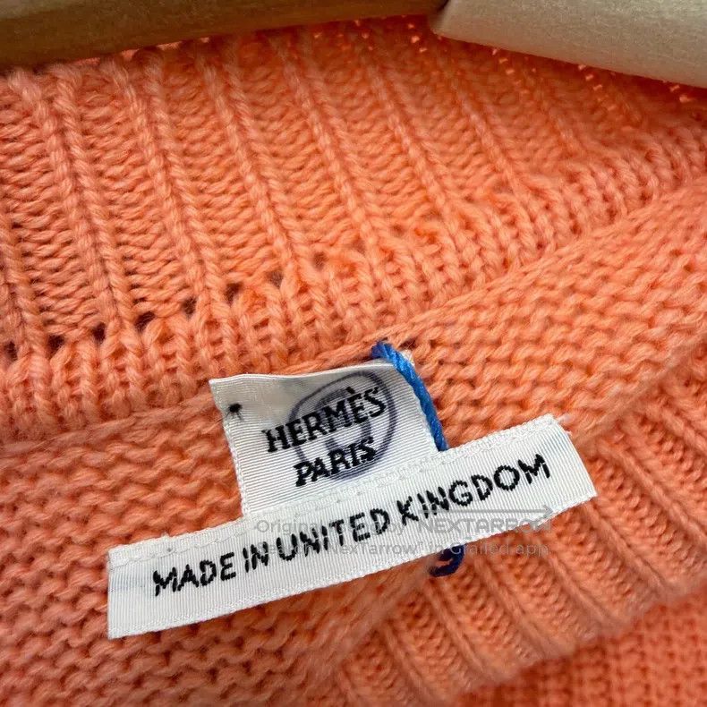 Hermes Hermes Orange Cashmere Cotton Knit Sweater Size XXS / US 00 / IT 34 - 3 Thumbnail