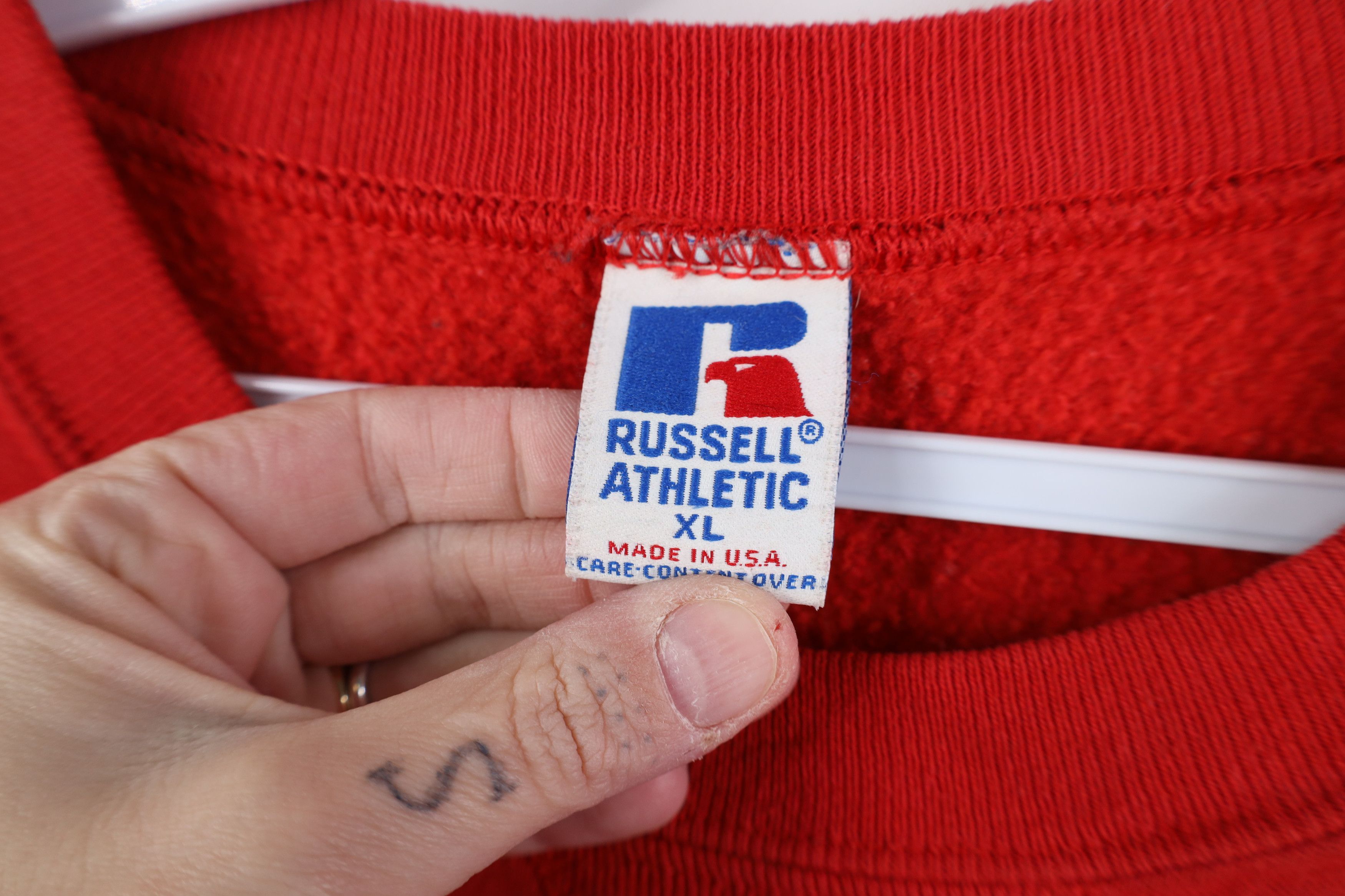 Russell Athletic Vintage 90s Russell Athletic Crewneck Sweatshirt Red USA Size US XL / EU 56 / 4 - 11 Thumbnail