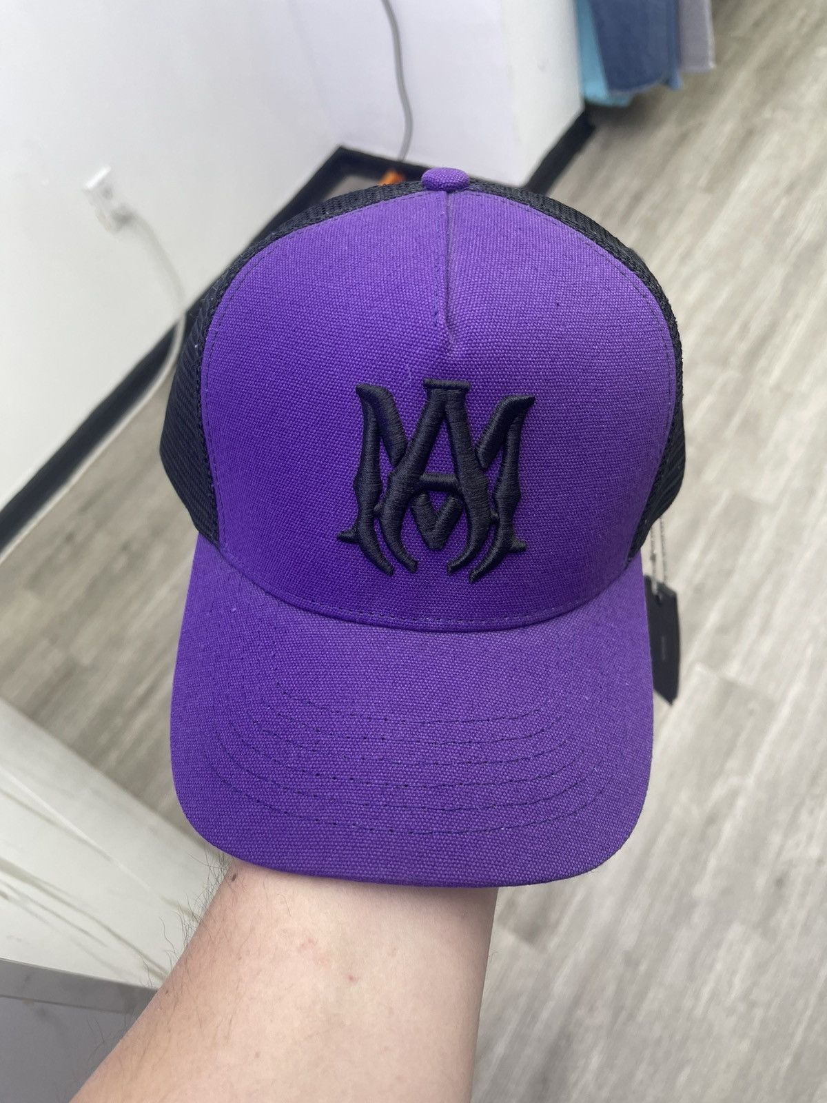 Amiri Amiri Ma trucker hat ( purple/black) Size ONE SIZE - 1 Thumbnail