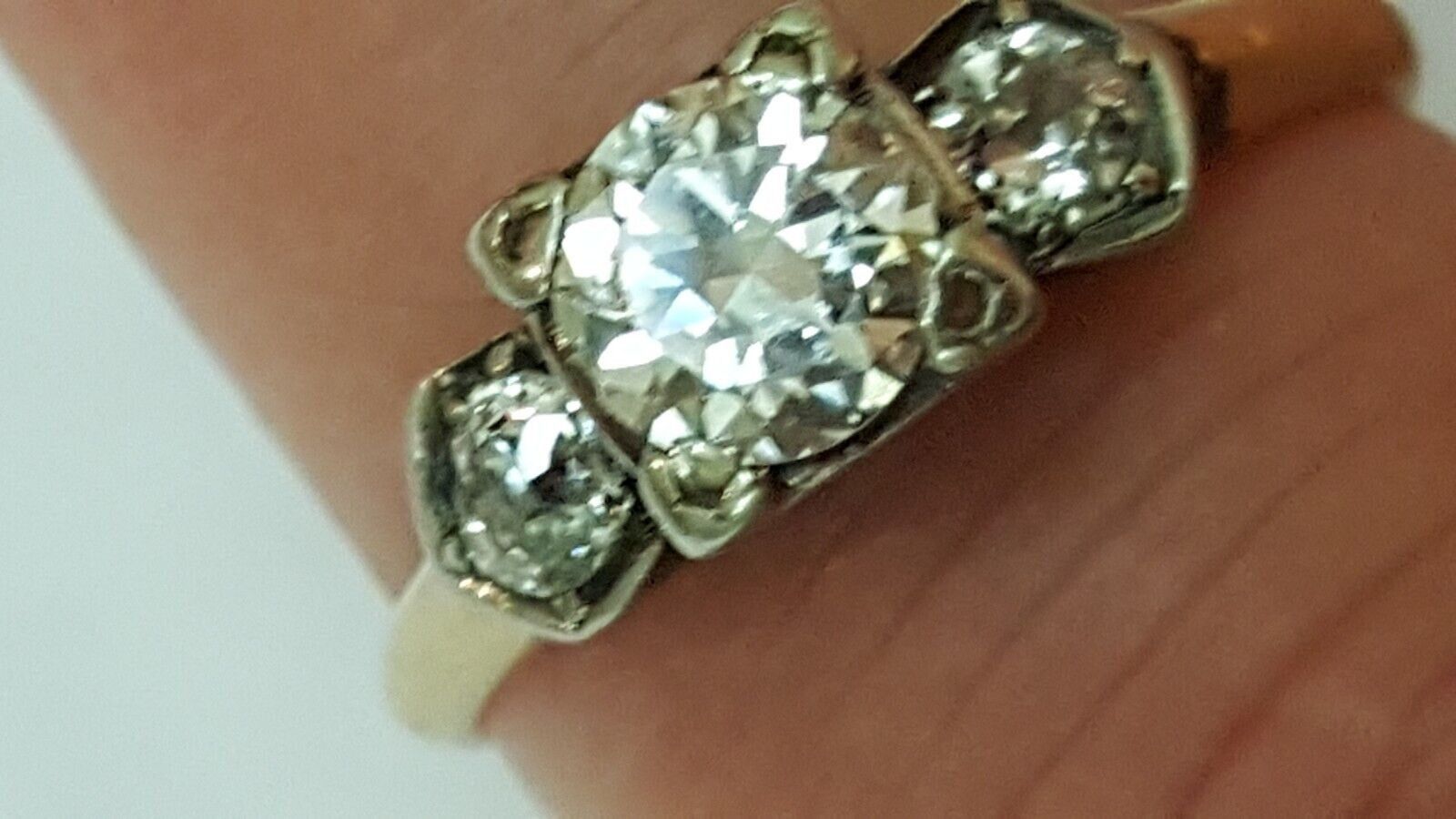 Other Antique 14kt Yellow Gold .80ct Diamond Engagement Ring Size ONE SIZE - 1 Thumbnail