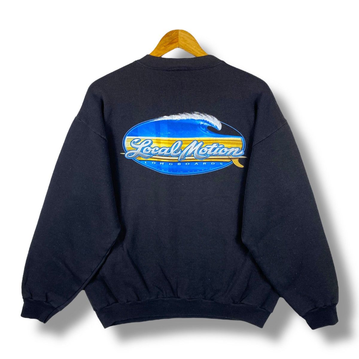 Vintage Vintage 90's LOCAL MOTION LONGBOARDS Graphic Surf Crewneck Size US L / EU 52-54 / 3 - 1 Thumbnail