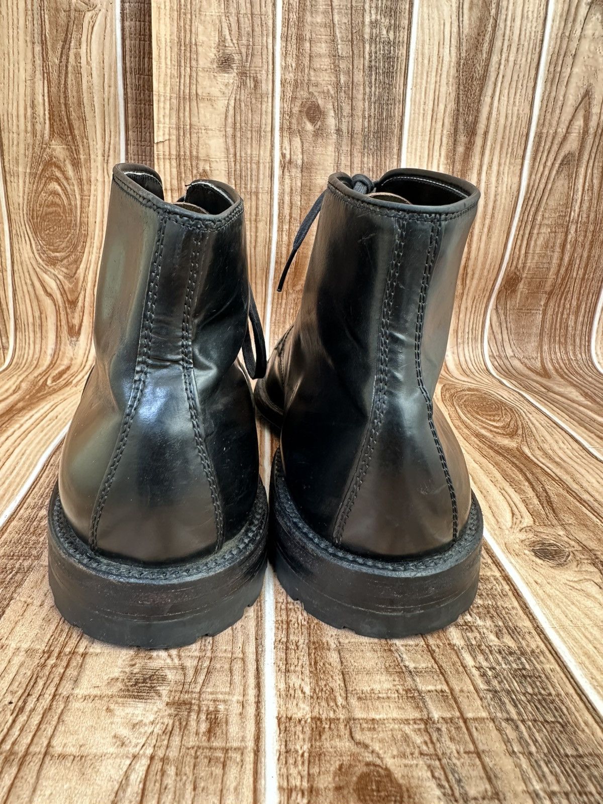 Alden Alden Black Shell Cordovan Leather Boots with Commando Sole Size US 10.5 / EU 43-44 - 14 Thumbnail