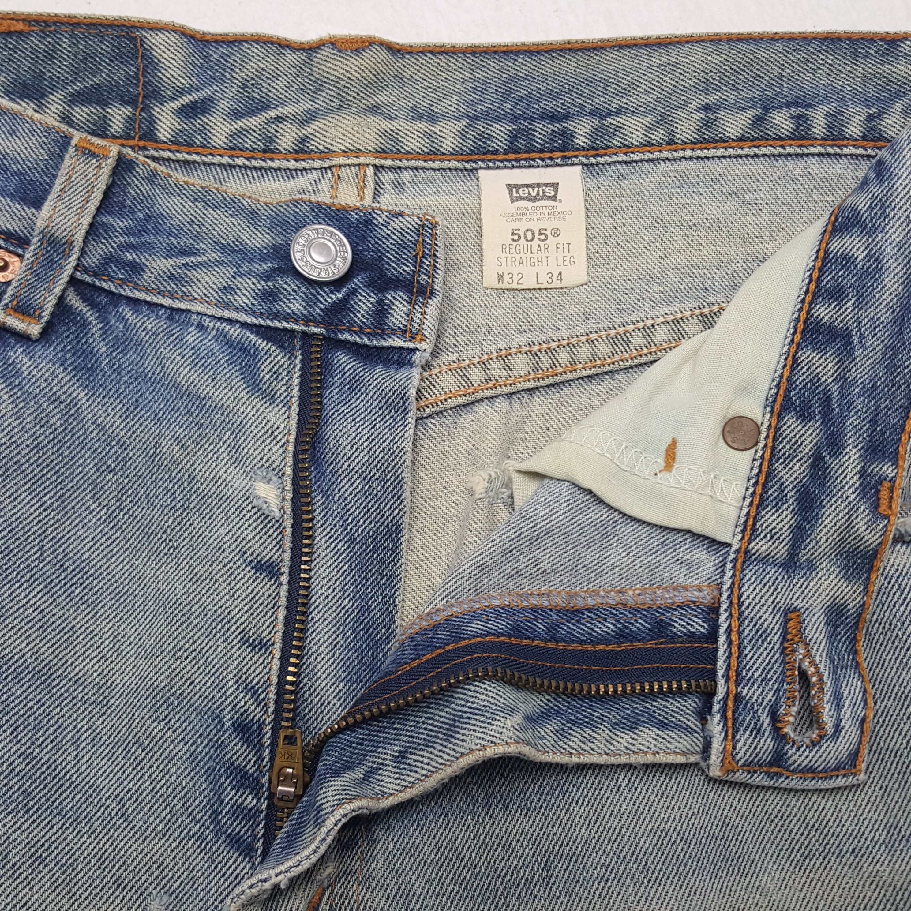 Levi's × Vintage Vintage Levis 505 Distressed Denim Jeans Size US 32 / EU 48 - 12 Thumbnail