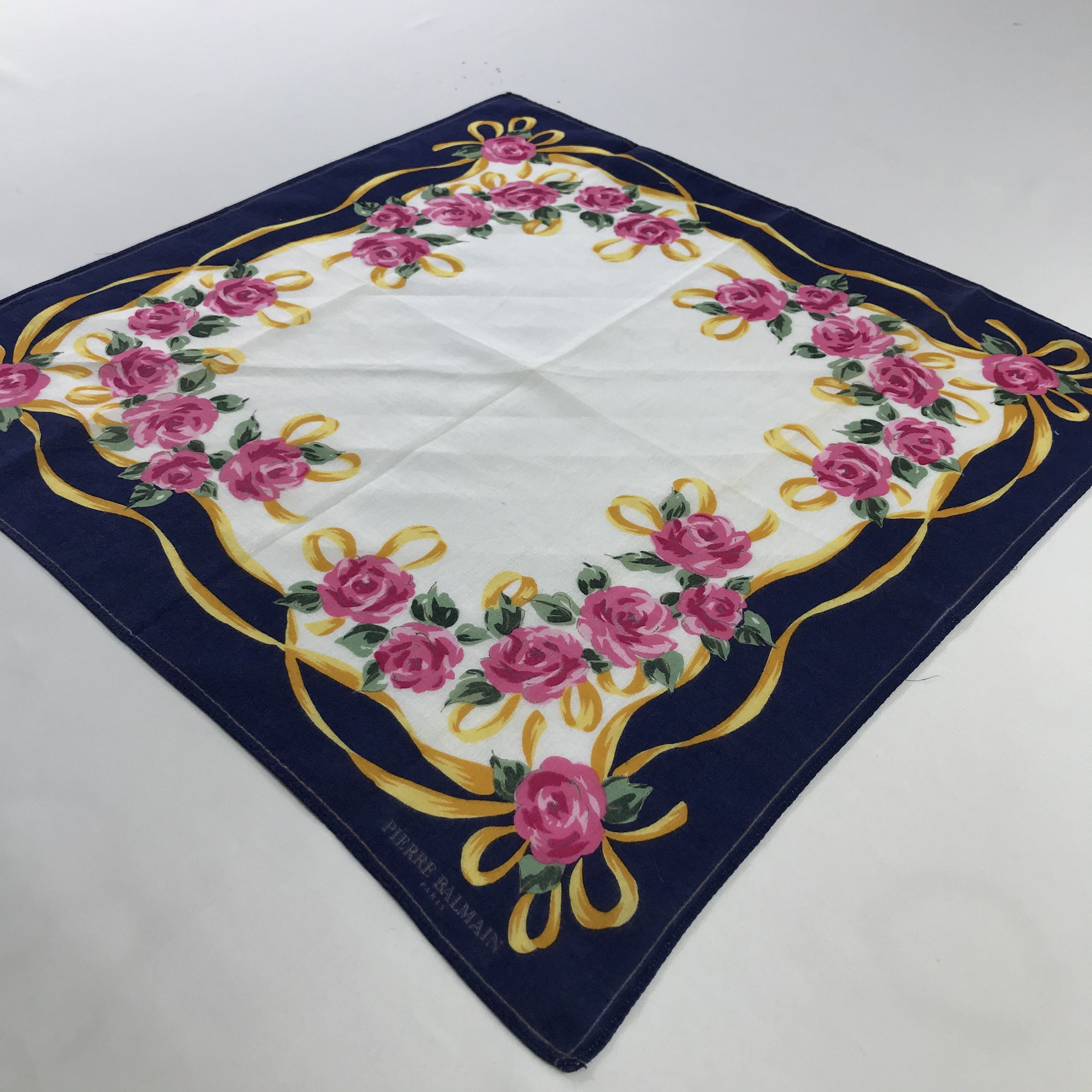 Pierre Balmain × Vintage Pierre Balmain Bandana / Handkerchief / Neckerchief - S689 Size ONE SIZE - 2 Thumbnail