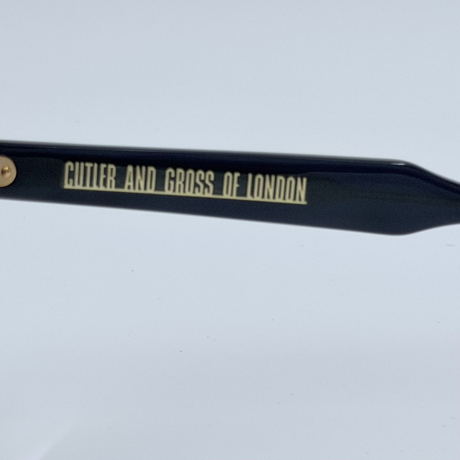 Cutler and Gross NEW Cutler and Gross 1351 06 Black Gold Cat Eye Sunglasses Size ONE SIZE - 5 Thumbnail