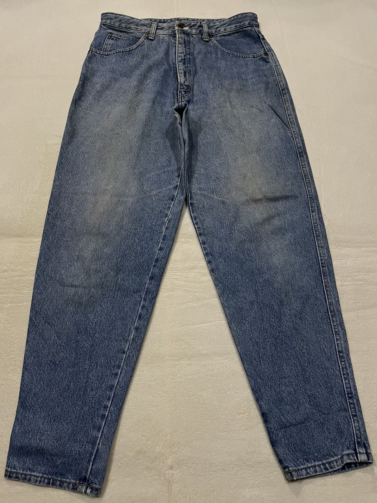 Japanese Brand Vintage Bobson Pro Baggy Mudwash Faded Denim Jeans Size US 32 / EU 48 - 1 Thumbnail
