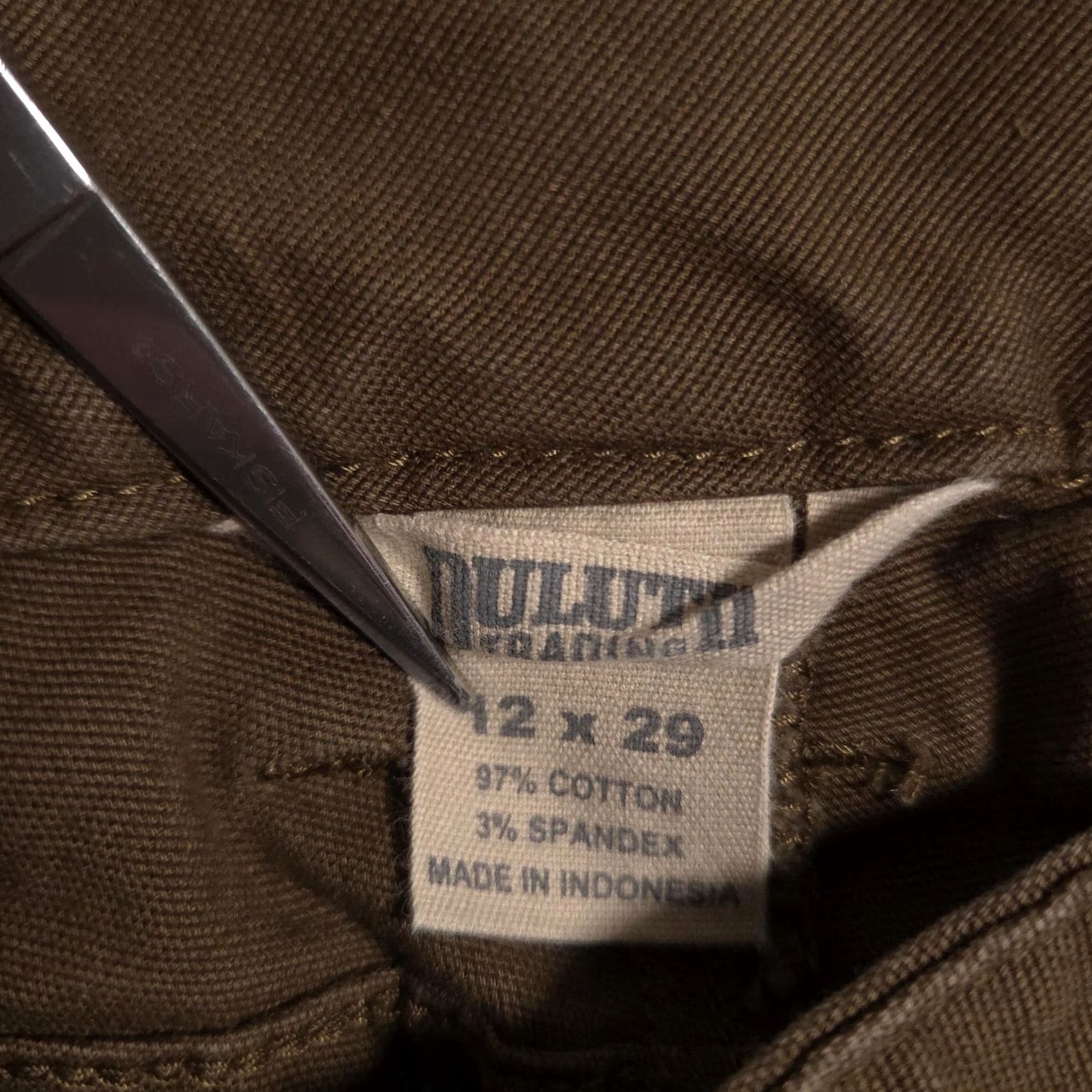 Duluth Trading Company Duluth Trading Co Cargo Pants Womens 12x29 Brown Twill Straight Leg Utility, Casual, Workwear, Pockets, Stretch, Full Zip Fly Women’s Pants Size 34" / US 12 / IT 48 - 5 Thumbnail