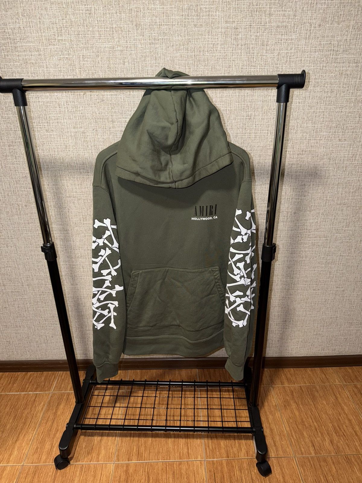 Amiri AMIRI KHAKI BONES HOLLYWOOD HOODIE Size US L / EU 52-54 / 3 - 1 Thumbnail