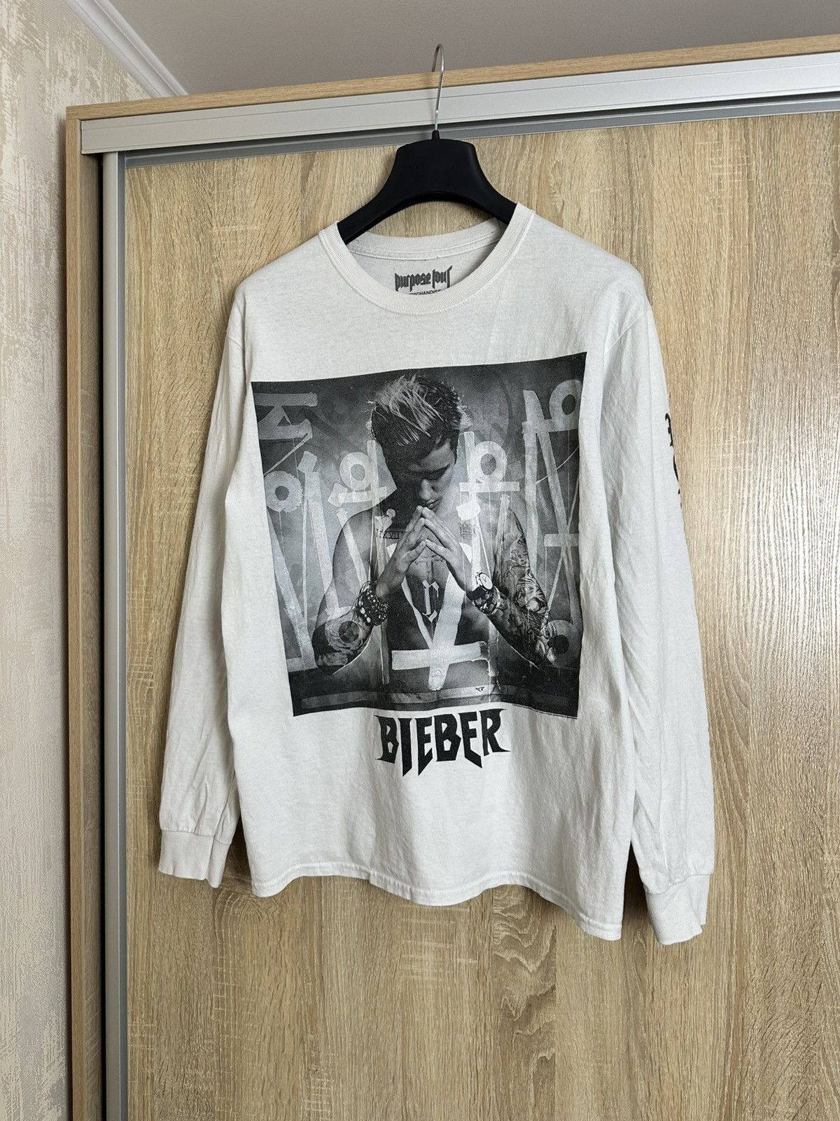 Justin Bieber 🔥 Justin Bieber Purpose World Tour 2018 Long Sleeve T-Shirt Size US M / EU 48-50 / 2 - 1 Thumbnail